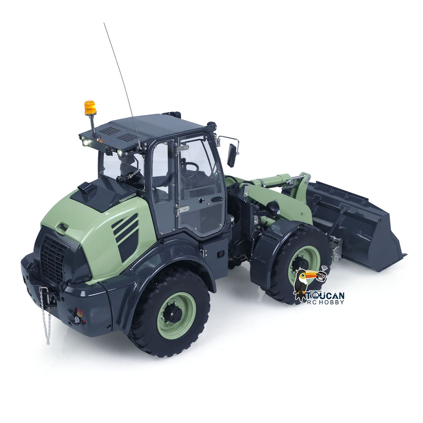 RTR LESU Metal 1/14 Remote Control Hydraulic Loader Aoue WA100M-8 4CH Valve RC Engineering Vehicle Quick Coupler Lights Sounds