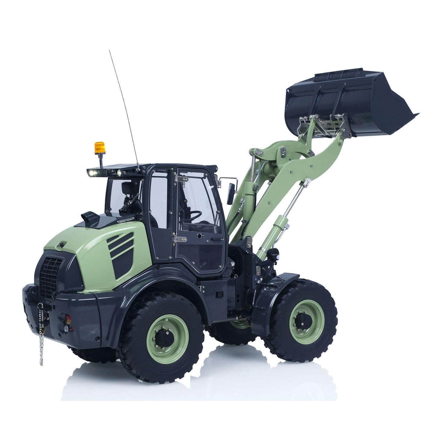 IN STOCK LESU Aoue WA100M-8 Metal 1/14 Remote Control Hydraulic Loader A0021 FlySky ST8 Radio Controller 4CH Valves Lights Sounds