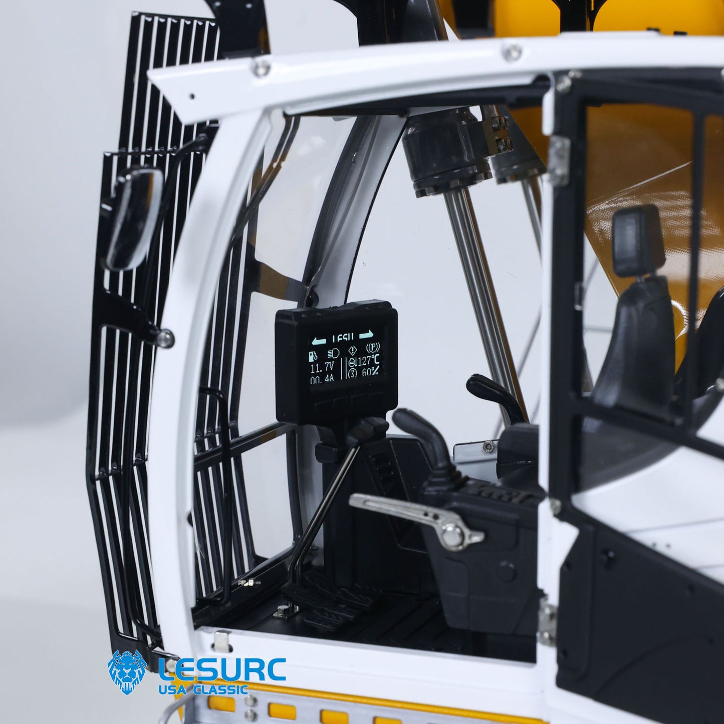 LESU LR956 1/14 Metal 3Arms RC Hydraulic Excavator B0040 with Dual Pump Brushless Motor Light System for Construction Hobbyists Outdoor Fun