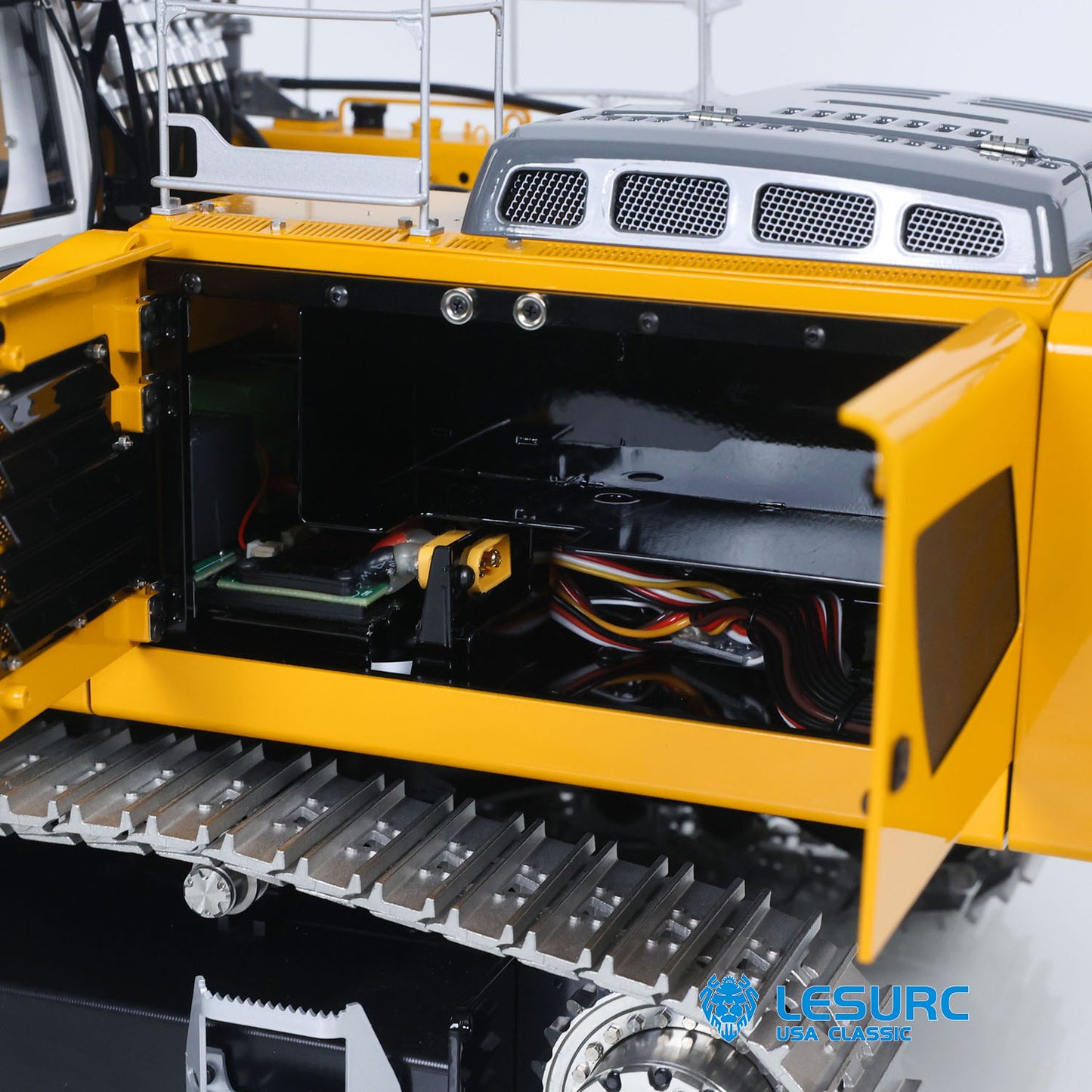 LESU LR956 1/14 Metal RC Hydraulic Excavator B0040 RTR Dual Pump Digger with FlySky PL18EV Lite Radio Controller Light System Quick Release Coupler
