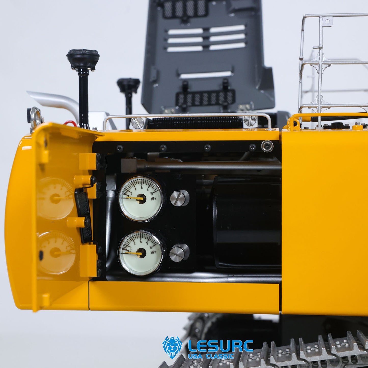 LESU LR956 1/14 Metal RC Hydraulic Excavator B0040 RTR Dual Pump Digger with FlySky PL18EV Lite Radio Controller Light System Quick Release Coupler
