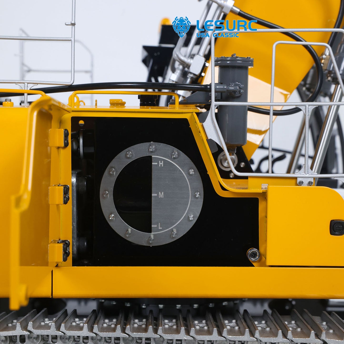 LESU 1/14 RC Hydraulic Excavator LR956 Metal 3 Arms Remote Control Digger Model 4+3CH Valve Dual Pumps Light Flysky PL18EV LITE