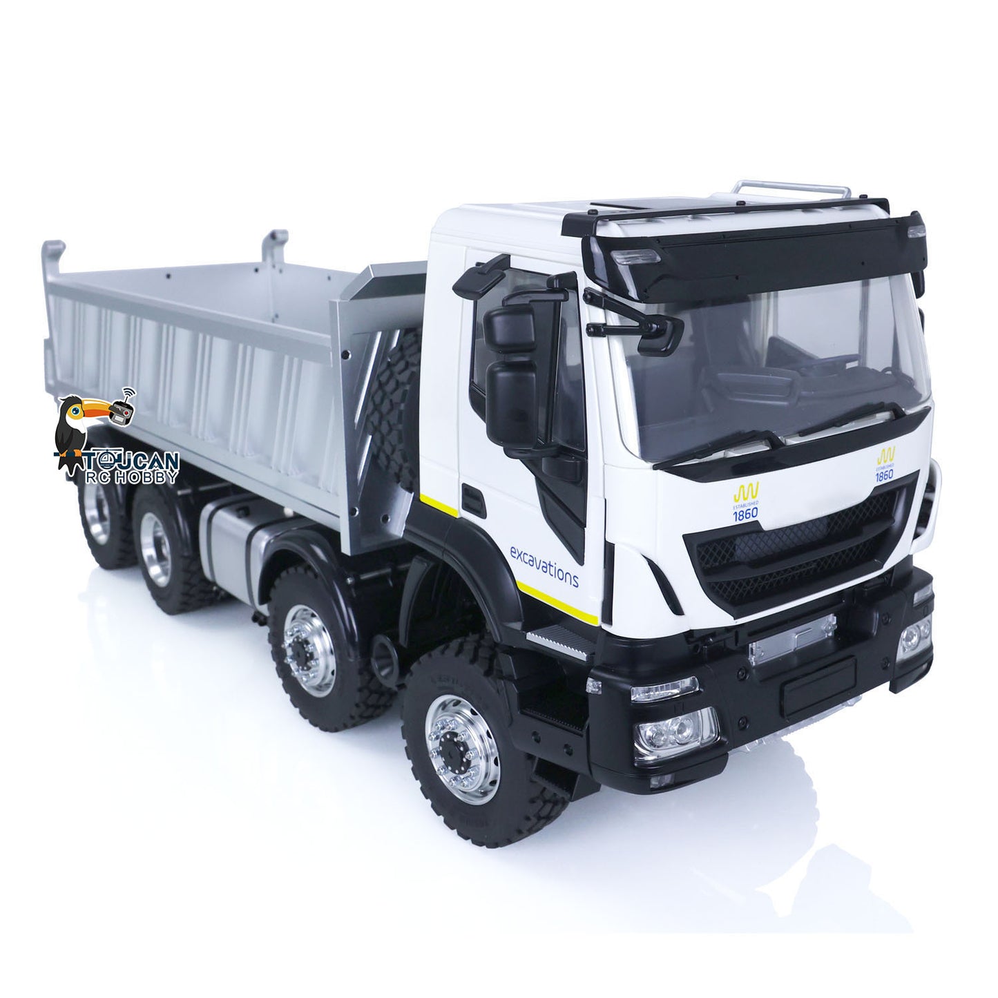 Sell out in seconds! LESU 1/14 Ready To Run RC Ripper Remote Controlled Hydraulic Dump Truck 8X8 Metal Chassis Dumper Construction Vehicle E350 Charger