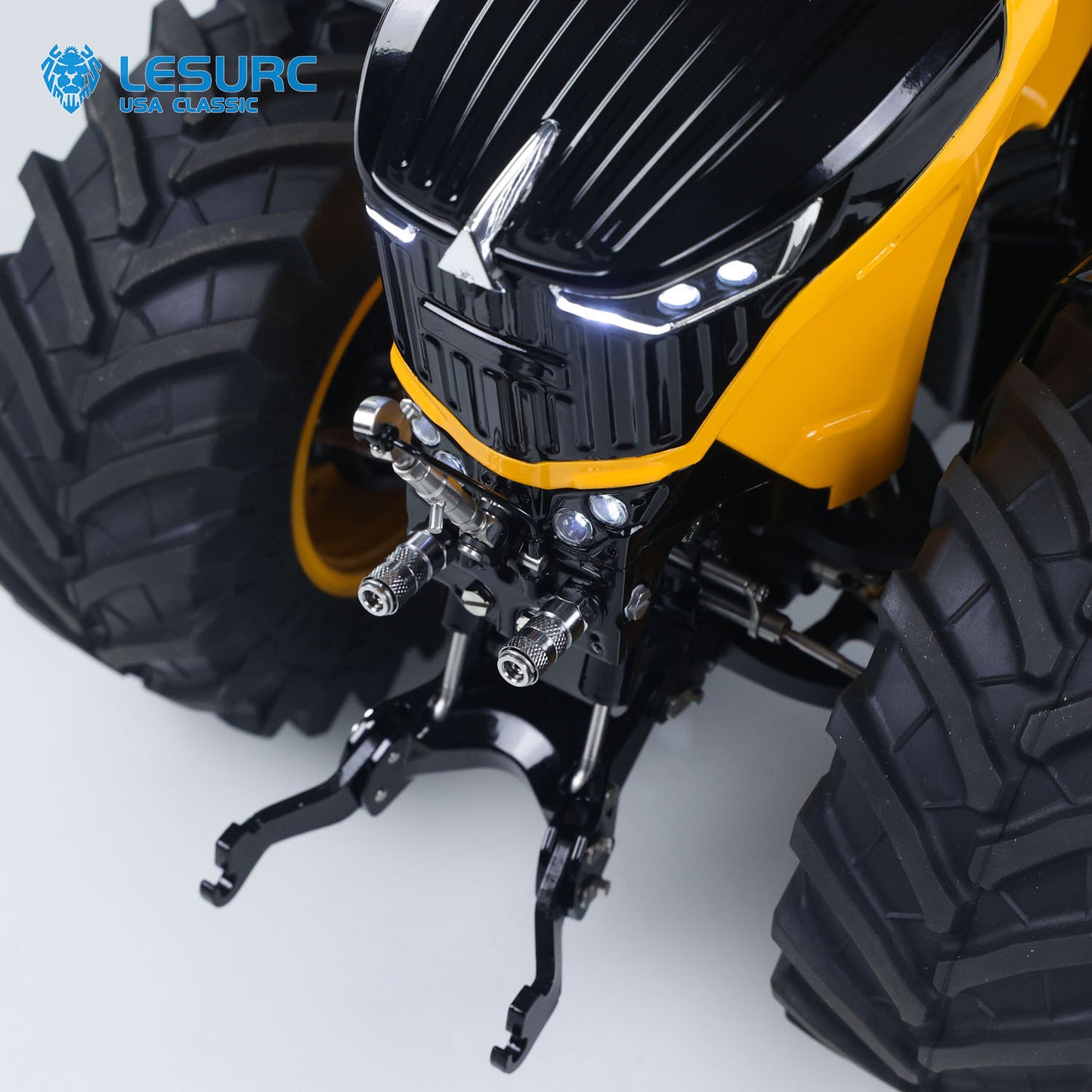 90% Metal LESU 4x4 1/14 RC Hydraulic Tractor RTR Model AOUE 1050 Radio Controlled Farm Truck PL18EV Lite Upgrade Smoking Sound