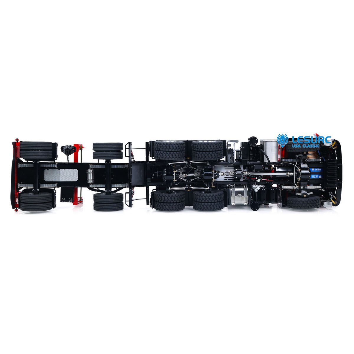 LESU Z0073 1/14 RC Logging Truck Timber Transport Vehicle with Hydraulic Crane 6x6 Metal Chassis 8CH Valves 3Speed Gearbox Light Sound