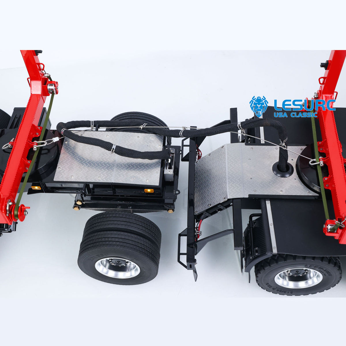 LESU Z0073 1/14 RC Logging Truck Timber Transport Vehicle with Hydraulic Crane 6x6 Metal Chassis 8CH Valves 3Speed Gearbox Light Sound