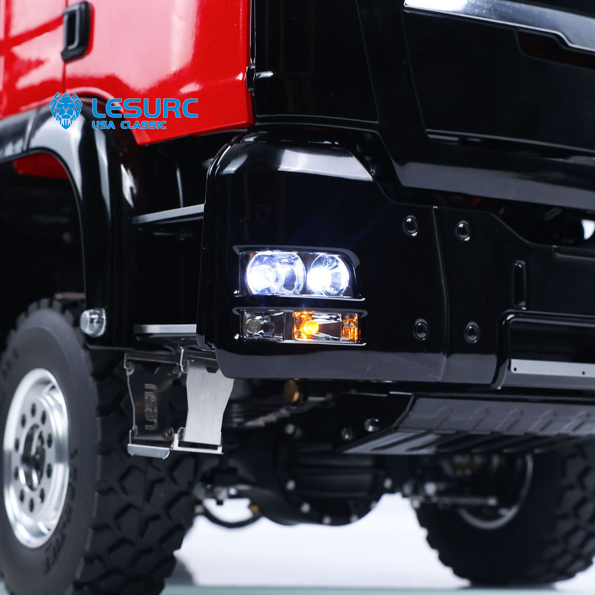 LESU Z0073 1/14 RC Logging Truck Timber Transport Vehicle with Hydraulic Crane 6x6 Metal Chassis 8CH Valves 3Speed Gearbox Light Sound