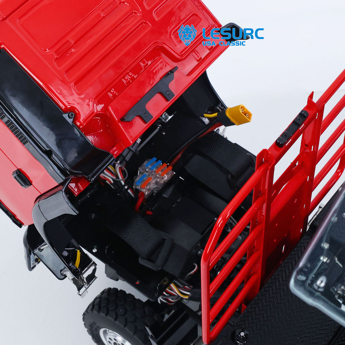 LESU Z0073 1/14 RC Logging Truck Timber Transport Vehicle with Hydraulic Crane 6x6 Metal Chassis 8CH Valves 3Speed Gearbox Light Sound