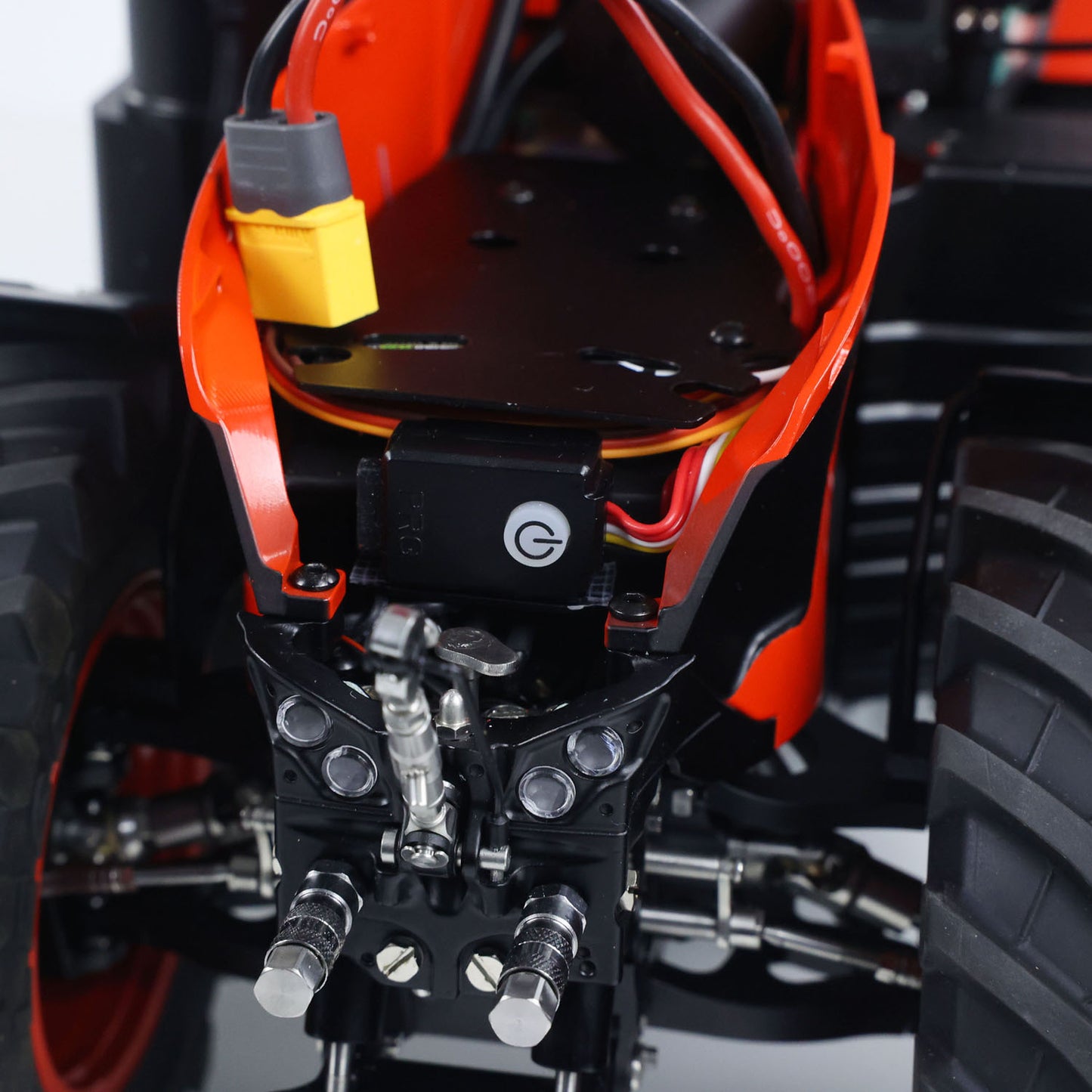 LESU Metal 4x4 1/14 RC Tractor Truck AOUE 1050 K500 Seedbed Pre-sowing Soil Preparation Planter Plough Hydraulic Agricultural Vehicles Frsky PL18EV Lite