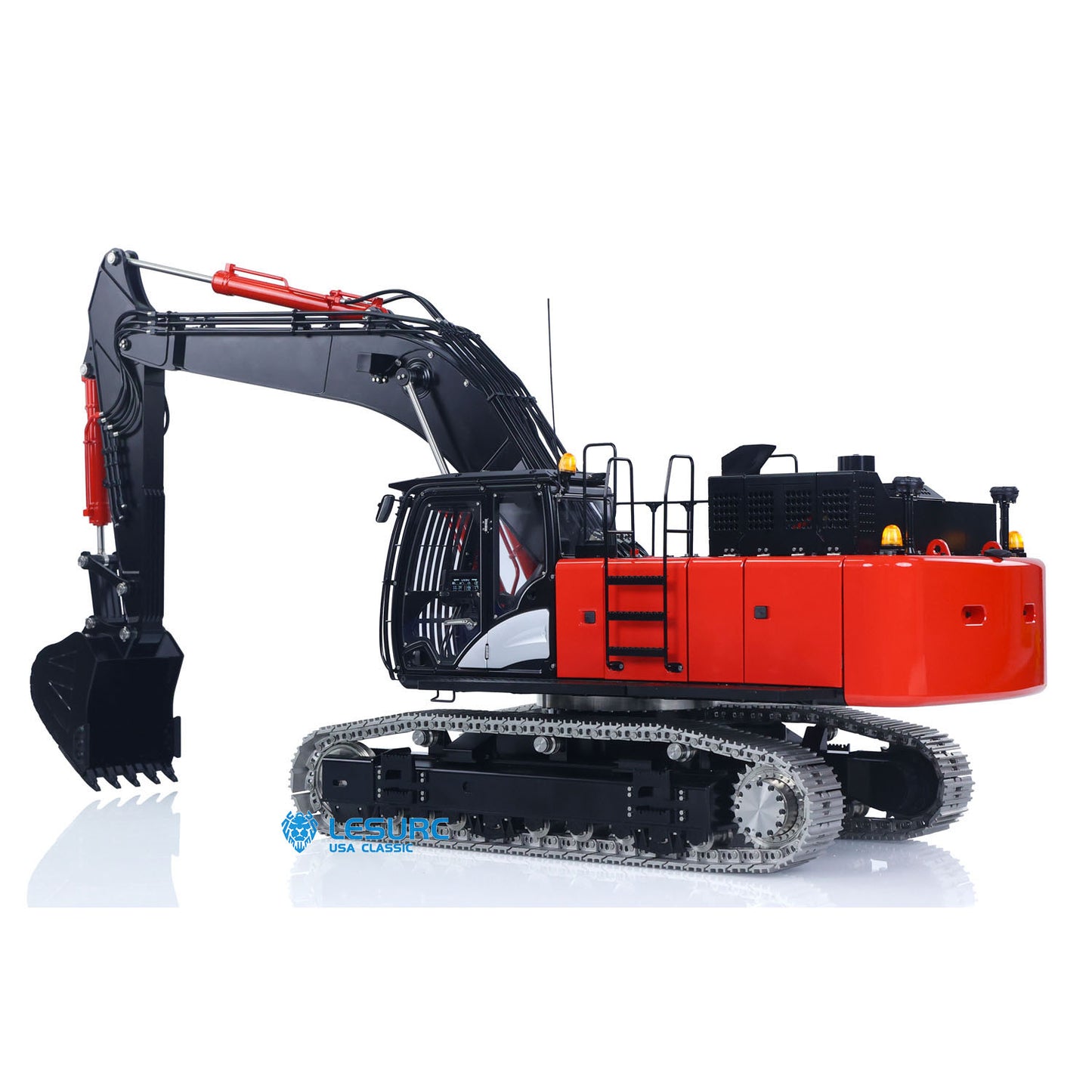 LESU Aoue-ZX490 1/14 Metal RC Hydraulic Excavator B0026 with FlySky PL18EV Lite Radio Controller 6CH Valve Brushless Motor Light Sound System