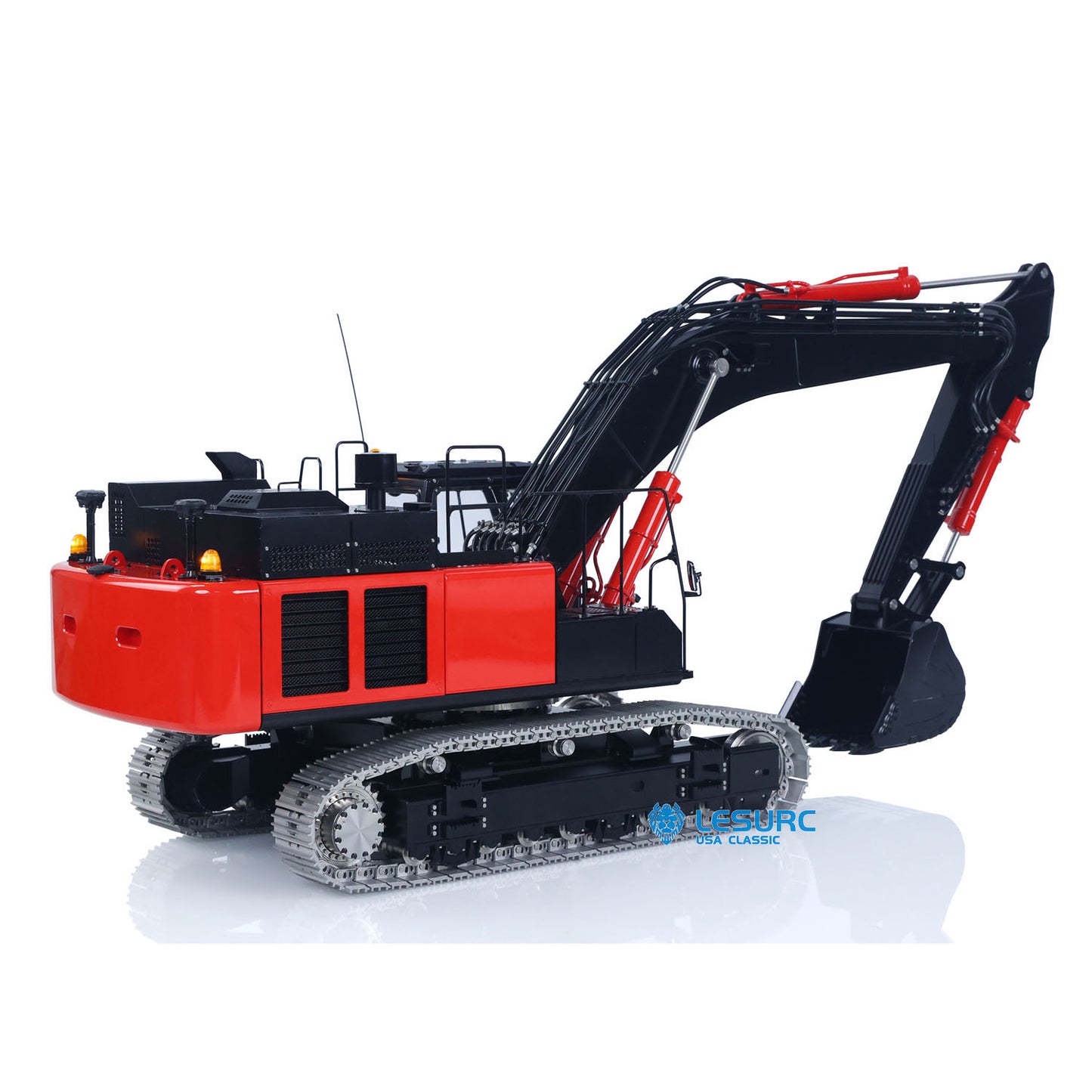 LESU Aoue-ZX490 1/14 Metal RC Hydraulic Excavator B0026 with FlySky PL18EV Lite Radio Controller 6CH Valve Brushless Motor Light Sound System