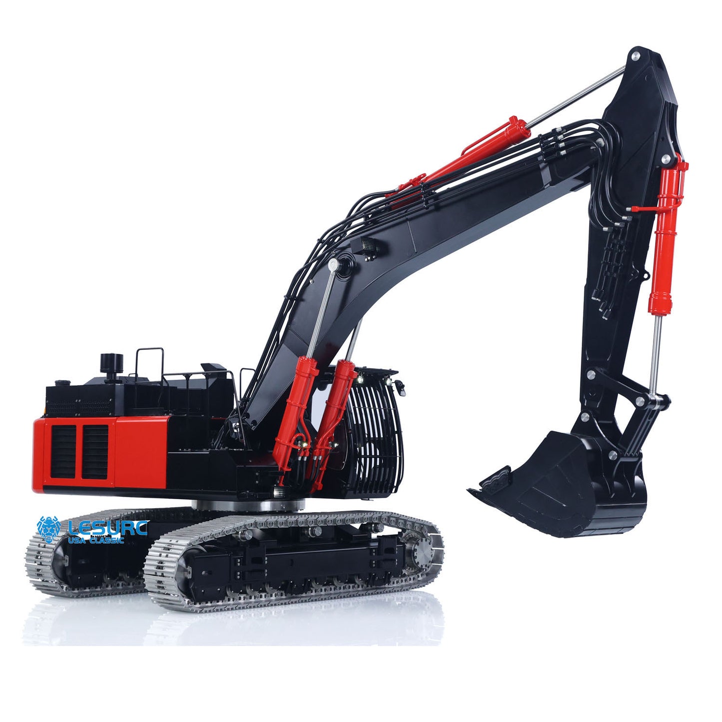 LESU Aoue-ZX490 1/14 Metal RC Hydraulic Excavator B0026 with FlySky PL18EV Lite Radio Controller 6CH Valve Brushless Motor Light Sound System