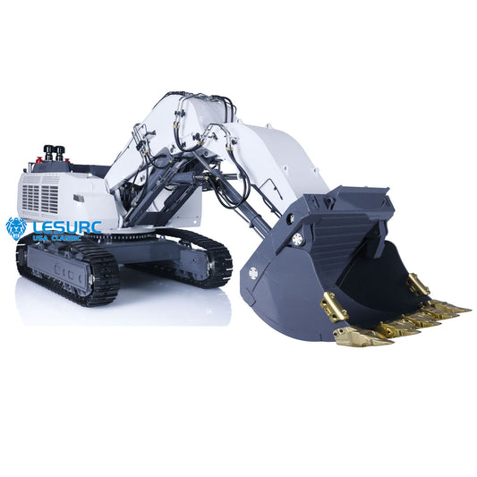 In Stock 1:14 LESU AOUE 9150 RC Metal Tracked Painted Hydraulic Excavator Double Oil Pumps Forward Shovel W/ Light ESC Servo Motor