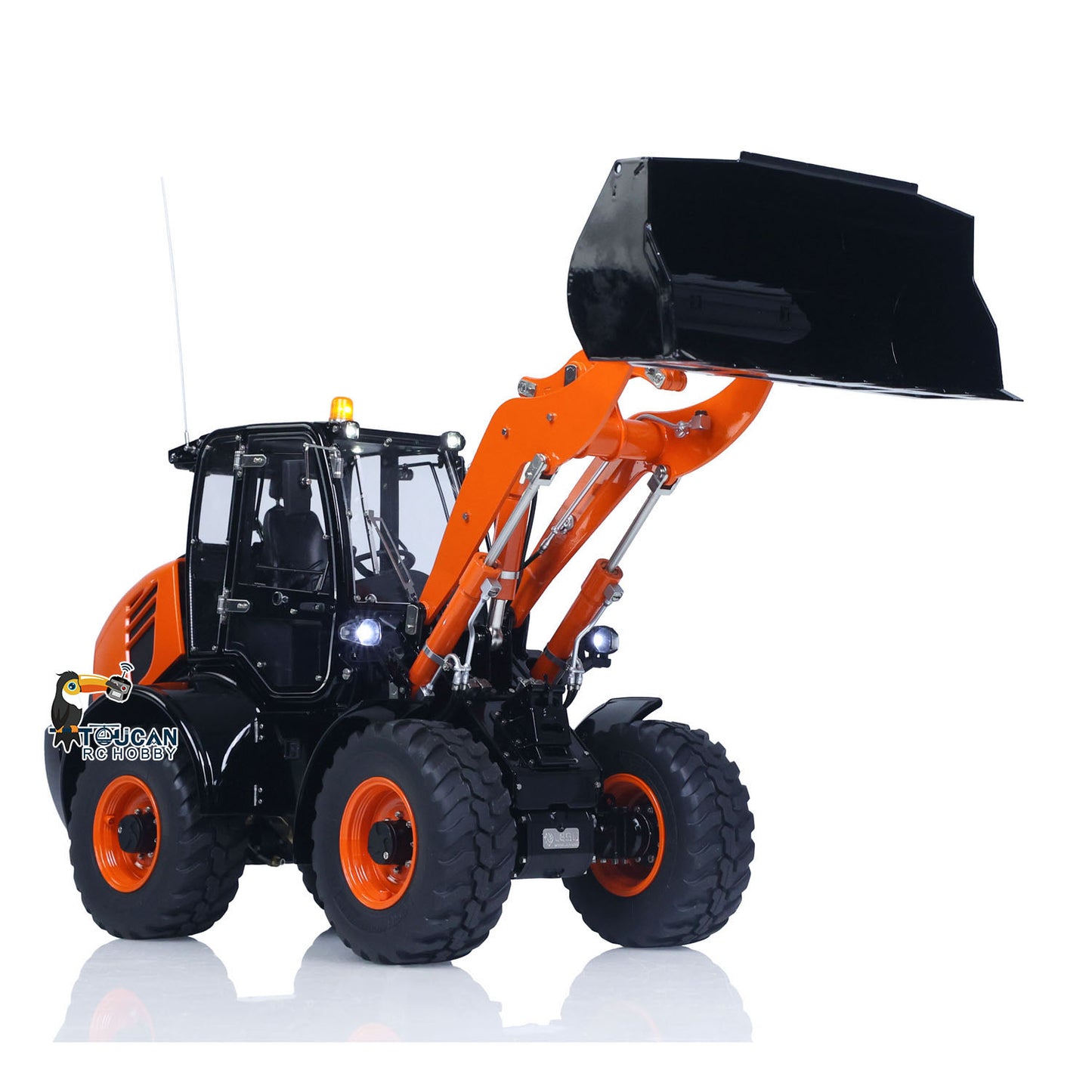 LESU 1/14 4X4 RC Metal Hydraulic Loader Aoue WA100M-8RTR Remote Control Construction Vehicle Axle Lock Sound Light ST8 Radio