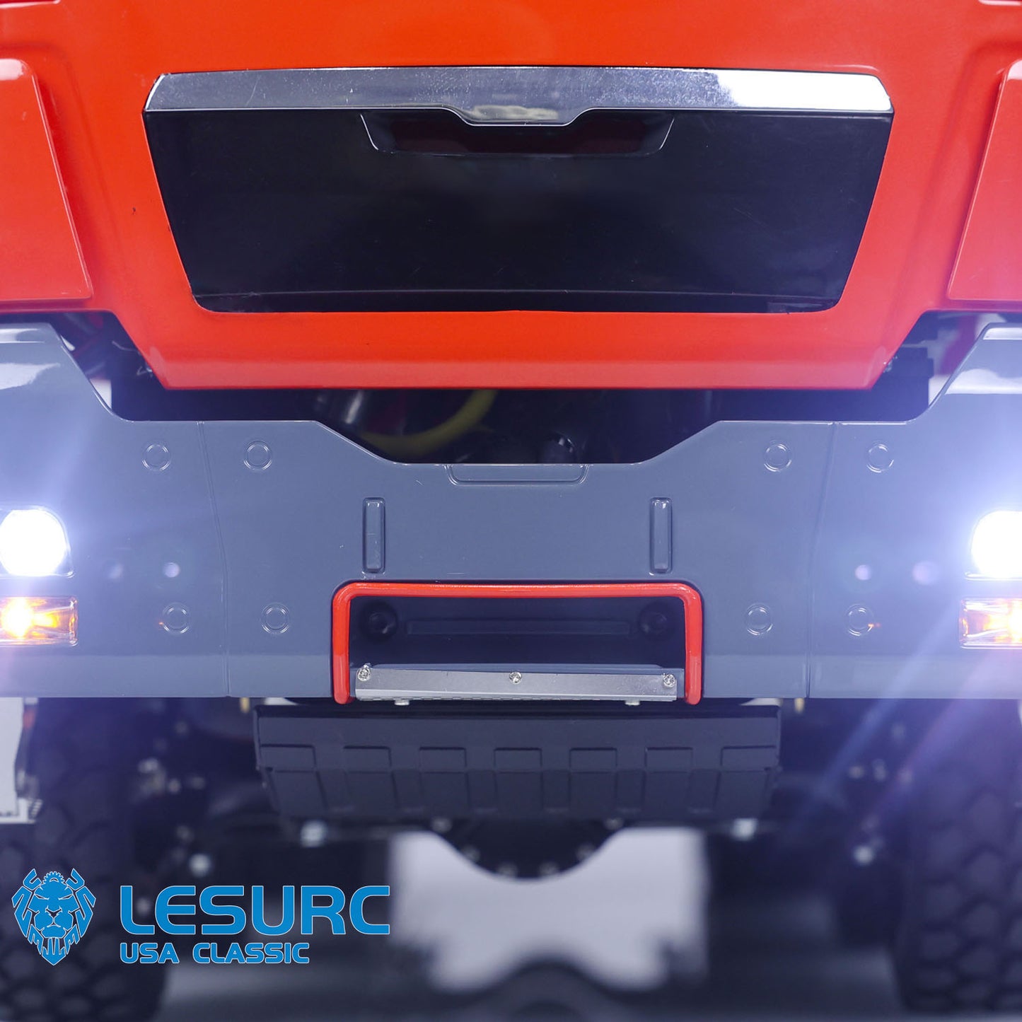 LESU 1/14 8x8 Metal Hydraulic RC Roll On Off Dump Truck 2 Speed Transmission FlySky I6S Radio Controller Sound Light System