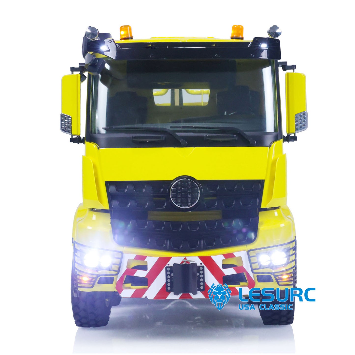 LESU Z0036 1/14 Metal 8x8 Hydraulic RC Roll On Off Dump Truck with 2 Speed Transmission Light Sound Hooks for Engineering Model Hobbyists