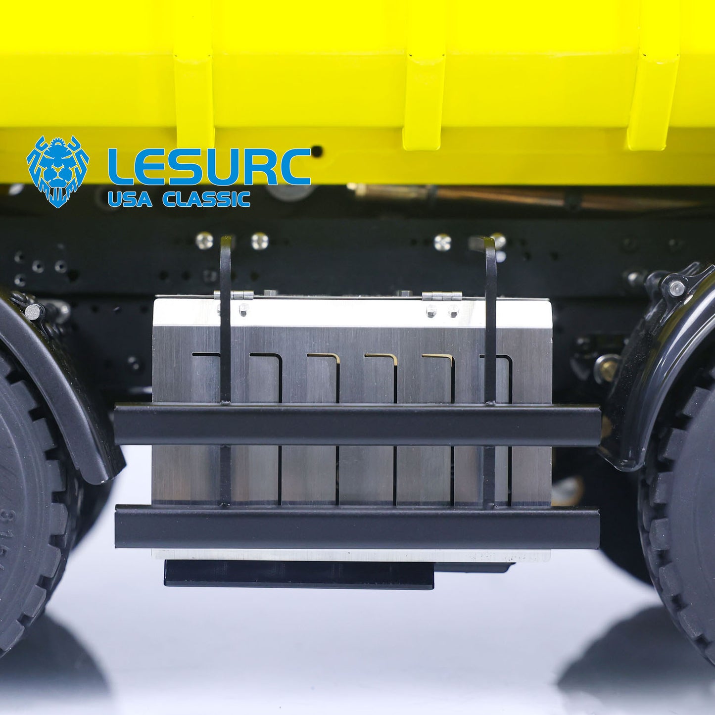 LESU Z0036 1/14 Metal 8x8 Hydraulic RC Roll On Off Dump Truck with 2 Speed Transmission Light Sound Hooks for Engineering Model Hobbyists