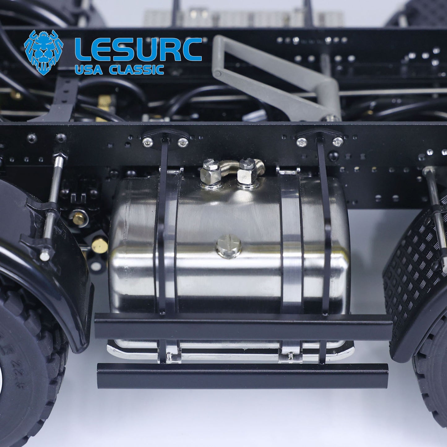 LESU Z0036 1/14 Metal 8x8 Hydraulic RC Roll On Off Dump Truck with 2 Speed Transmission Light Sound Hooks for Engineering Model Hobbyists