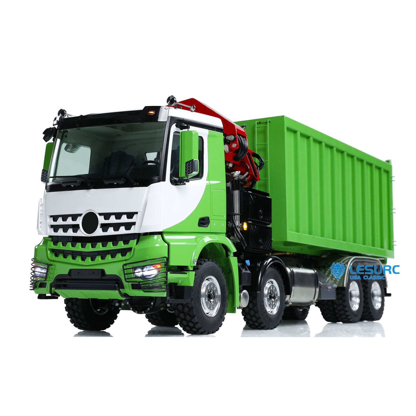 Metal LESU 1/14 RC Hydraulic Crane Dump Truck 8x8 RTR Car 3348 Dumper Waste Bin Simulation Vehicle Hobby Model PL18EV Radio