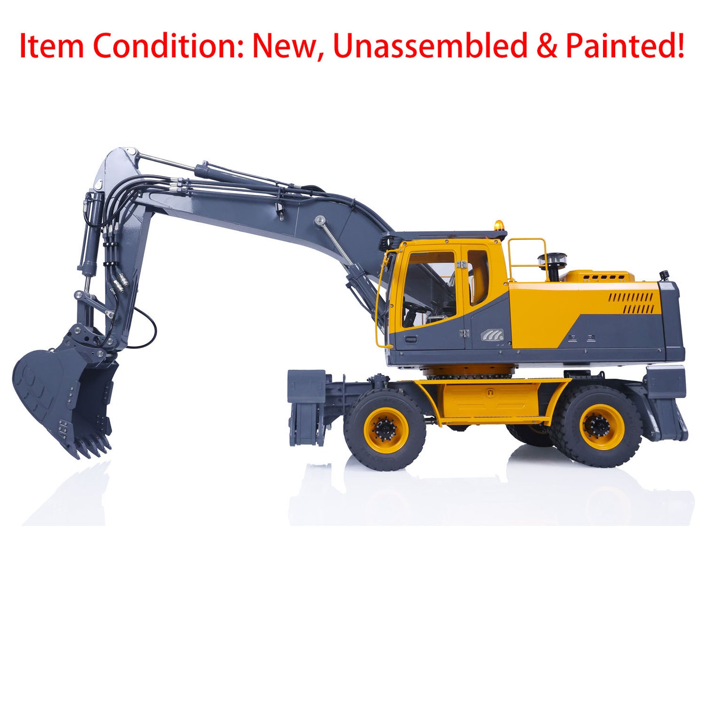 LESU 1/14 Scale RC Model Metal Hydraulic Aoue ET30H Wheeled Excavator Digger Pump Valve Light Motor Servo ESC Upgrade Accessories