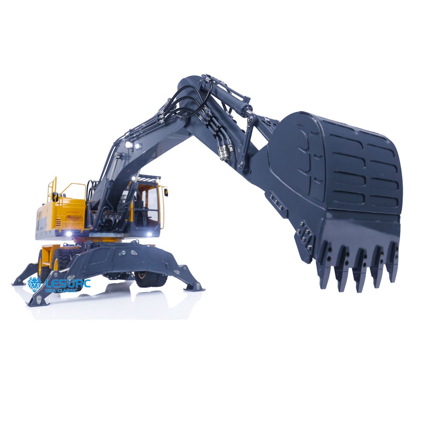 LESU 1/14 Aoue ET30H Wheeled RC Hydraulic Excavator Digger RTR Model Pump Valve Light Optional Upgraded Accessories Parts