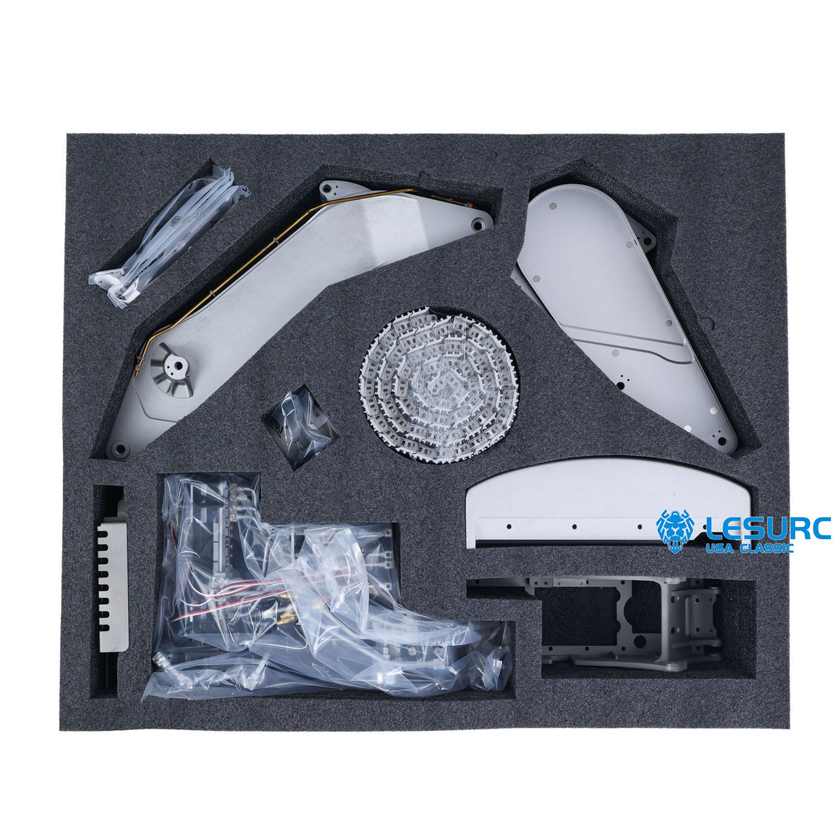 LESU PC500 1/14 Metal Hydraulic RC Crawler Excavator B0020 Remote Control Rock Arm Digger KIT Model with Brushless Motor ESC Light 3CH Valve