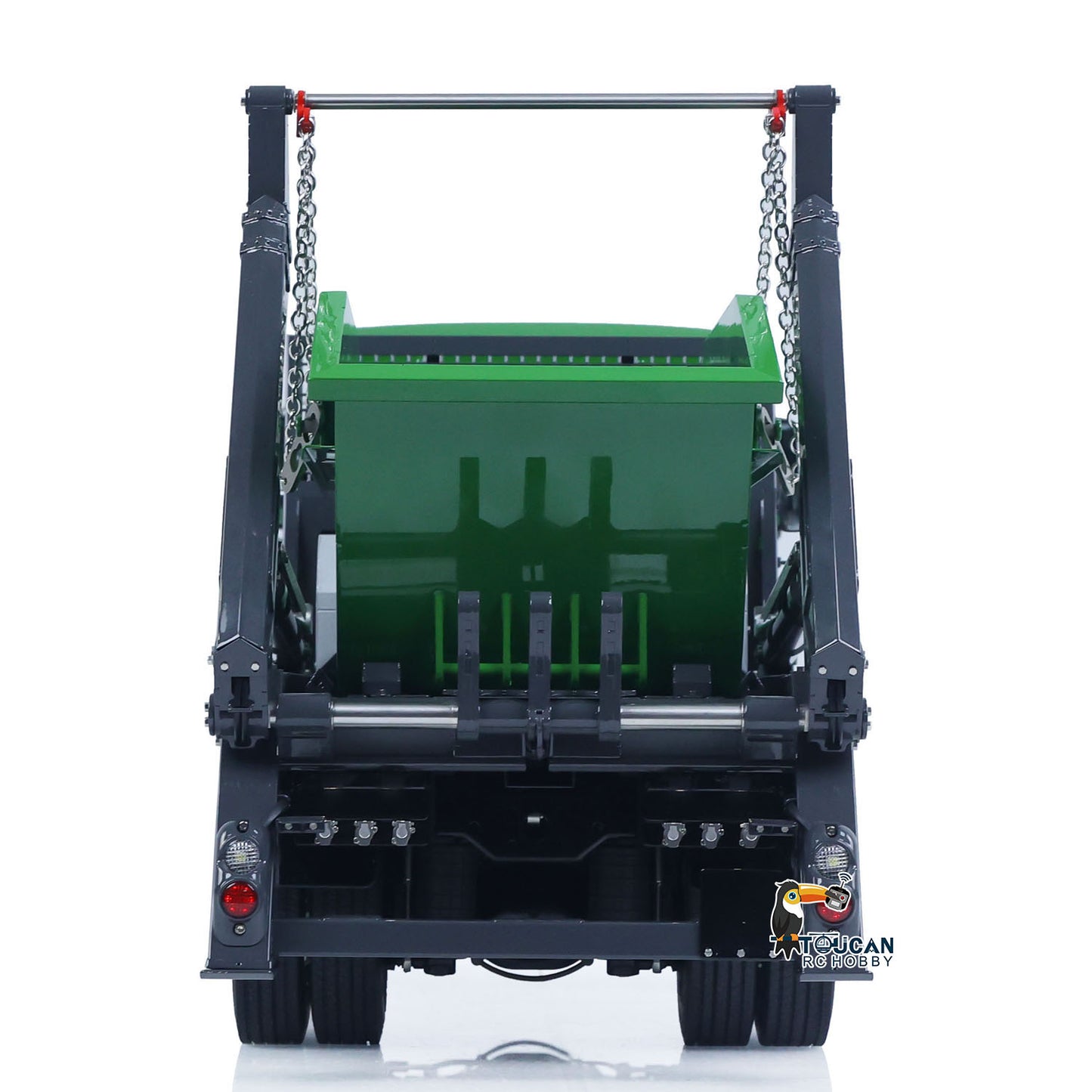 LESU Metal 1/14 RC Hydraulic Swing Arm Garbage Truck 4X4 Skip Loader RTR TGS Car Radio Control Emulated Vehicle Model 4CH 3Speed