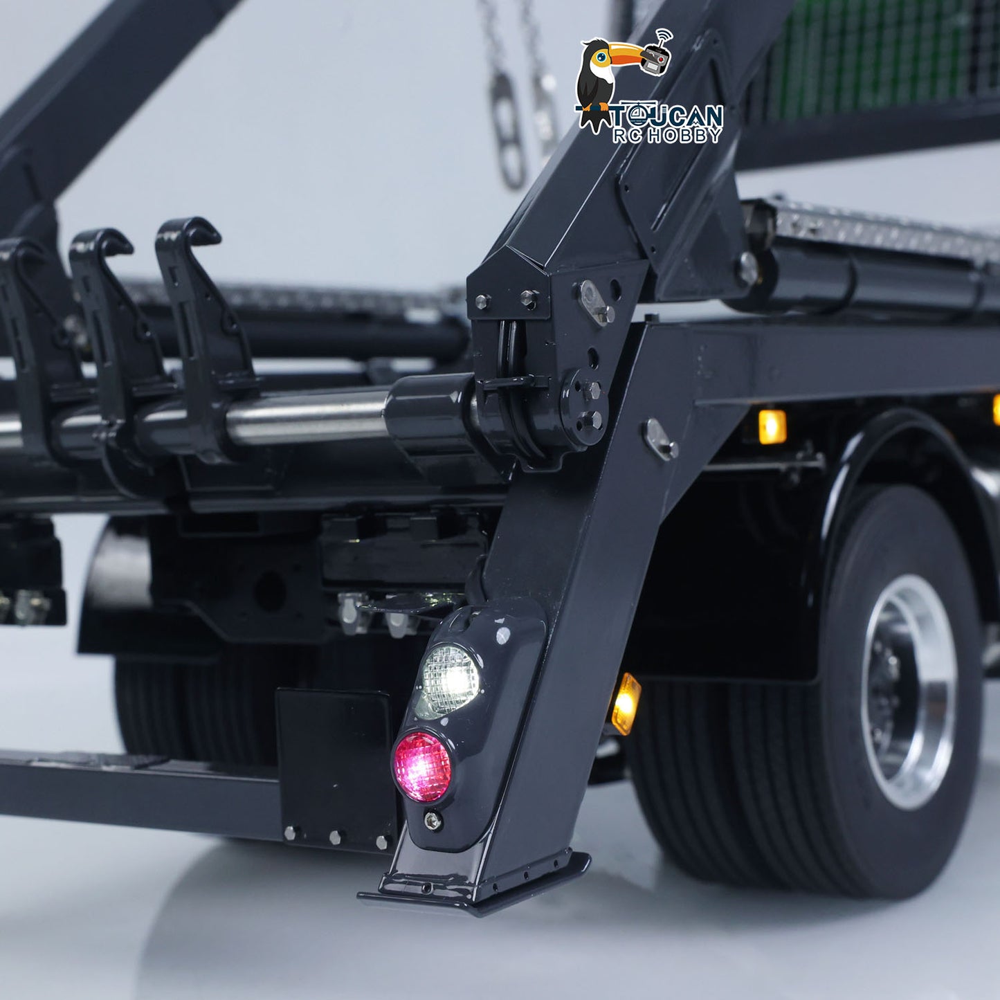 LESU Metal 1/14 RC Hydraulic Swing Arm Garbage Truck 4X4 Skip Loader RTR TGS Car Radio Control Emulated Vehicle Model 4CH 3Speed