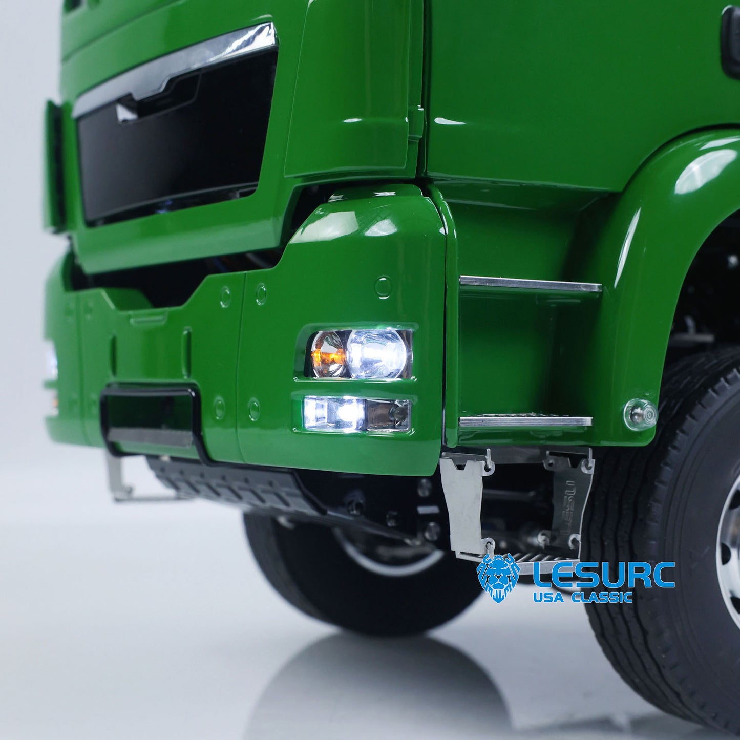 LESU Z0068 1/14 Metal 4x4 Hydraulic Swing Arm Garbage Vehicle with TGS Cabin 3 Speed Transmission 4CH Reversing Valve Lock Differential Axles