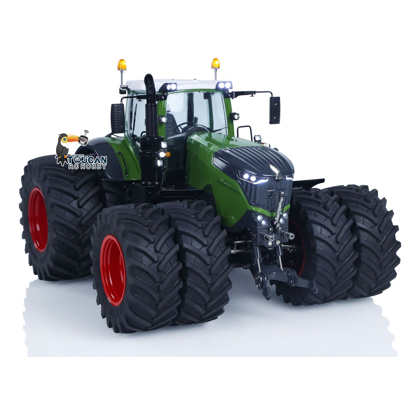 Double Wheeled Brand New LESU AOUE 1050 4x4 1/14 Metal Hydraulic RC Tractor Car Light Smoking Simulation Sound Radio Controlled Farm Truck