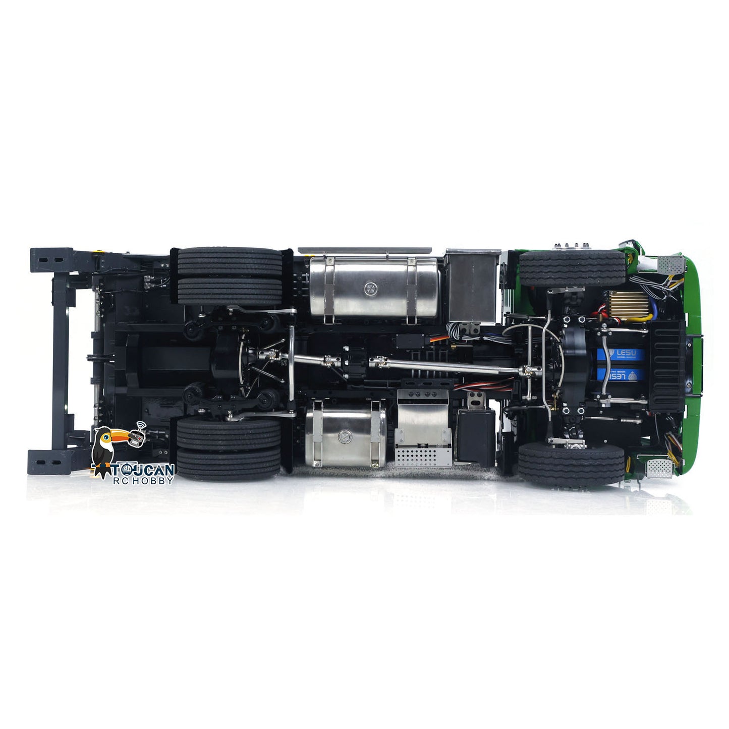 LESU 4X4 1/14 RC Hydraulic Swing Arm Garbage Truck Skip Loader TGS Paintied Car Simulation Vehicle Hobby Model 4CH Reversing Valve