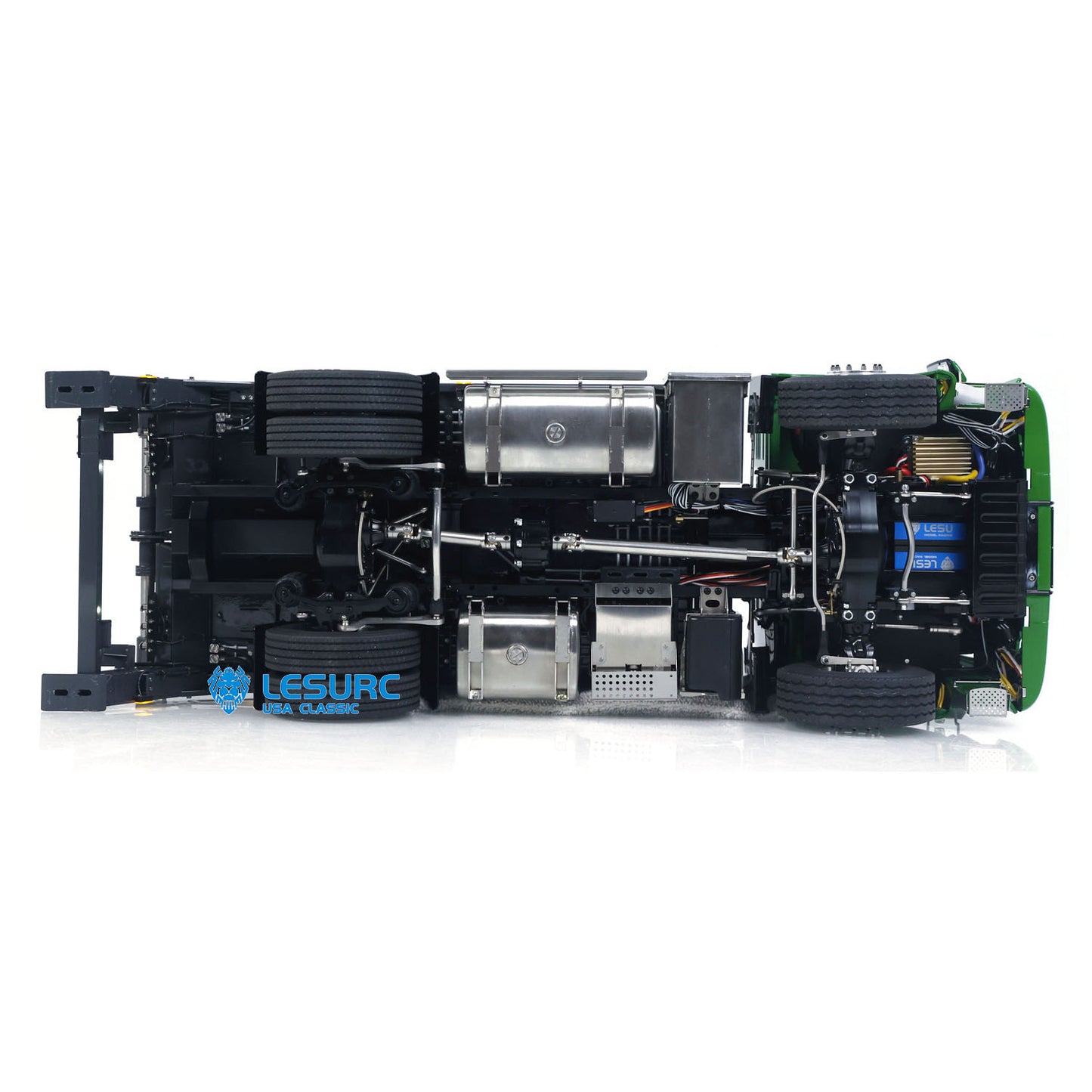 LESU Z0068 1/14 Metal 4x4 Hydraulic Swing Arm Garbage Vehicle with TGS Cabin 3 Speed Transmission 4CH Reversing Valve Lock Differential Axles