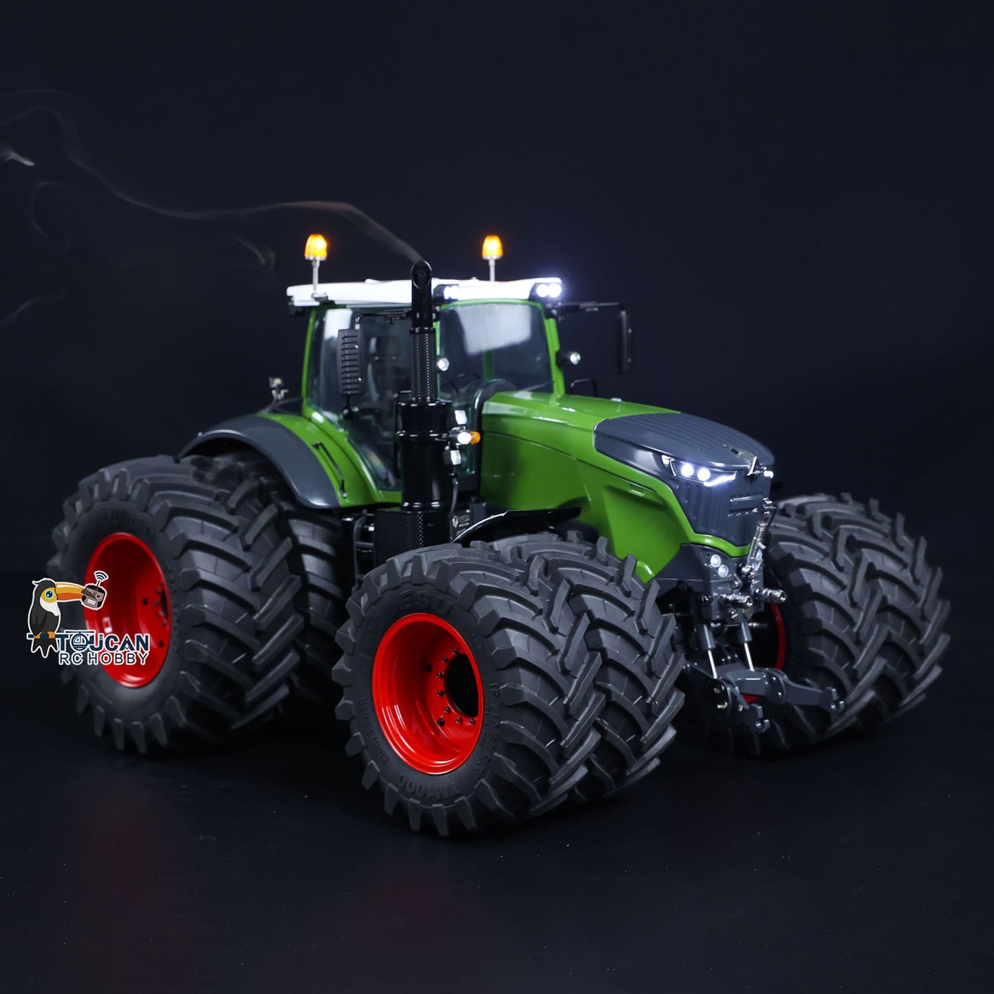 Double Wheeled Brand New LESU AOUE 1050 4x4 1/14 Metal Hydraulic RC Tractor Car Light Smoking Simulation Sound Radio Controlled Farm Truck