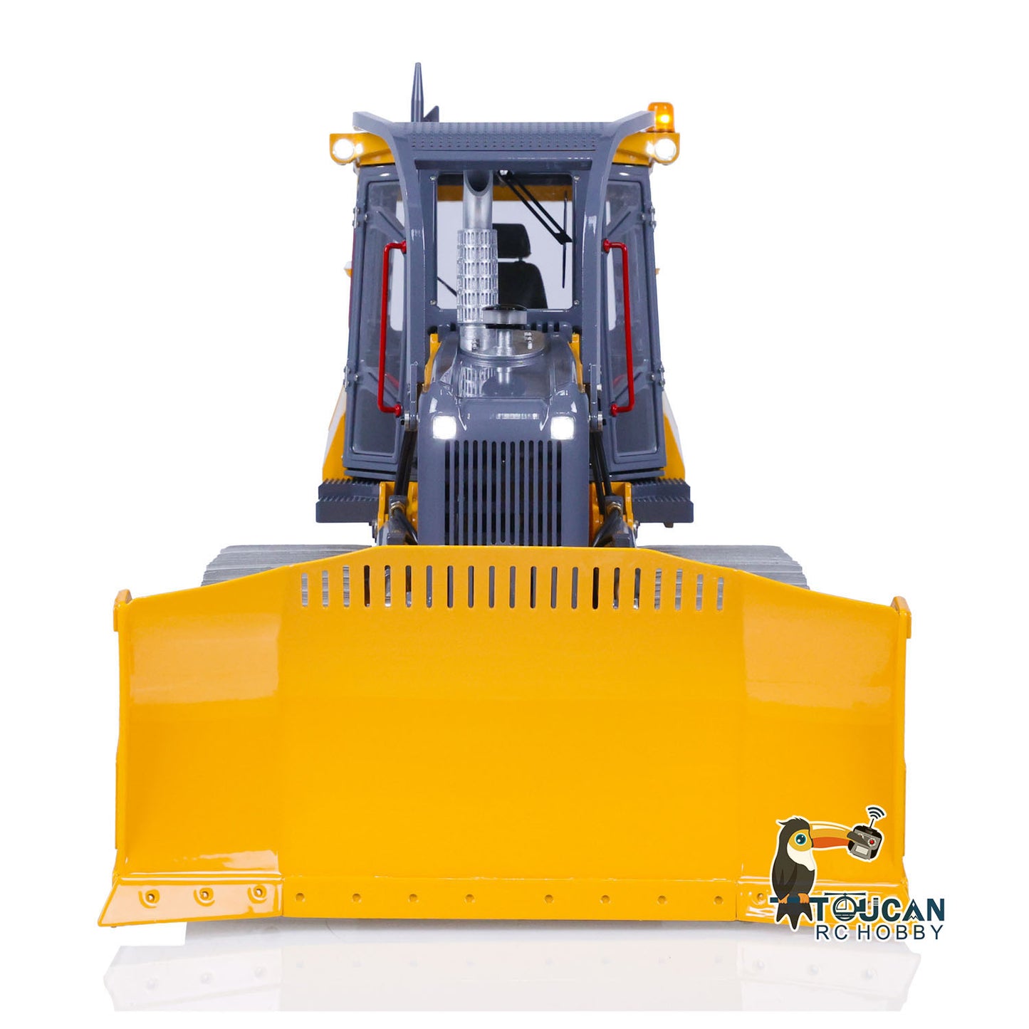 1/14 LESU RC Hydraulic Dozer Aoue 850K Metal Track Painted Assembled Bulldozer Model Light Sound