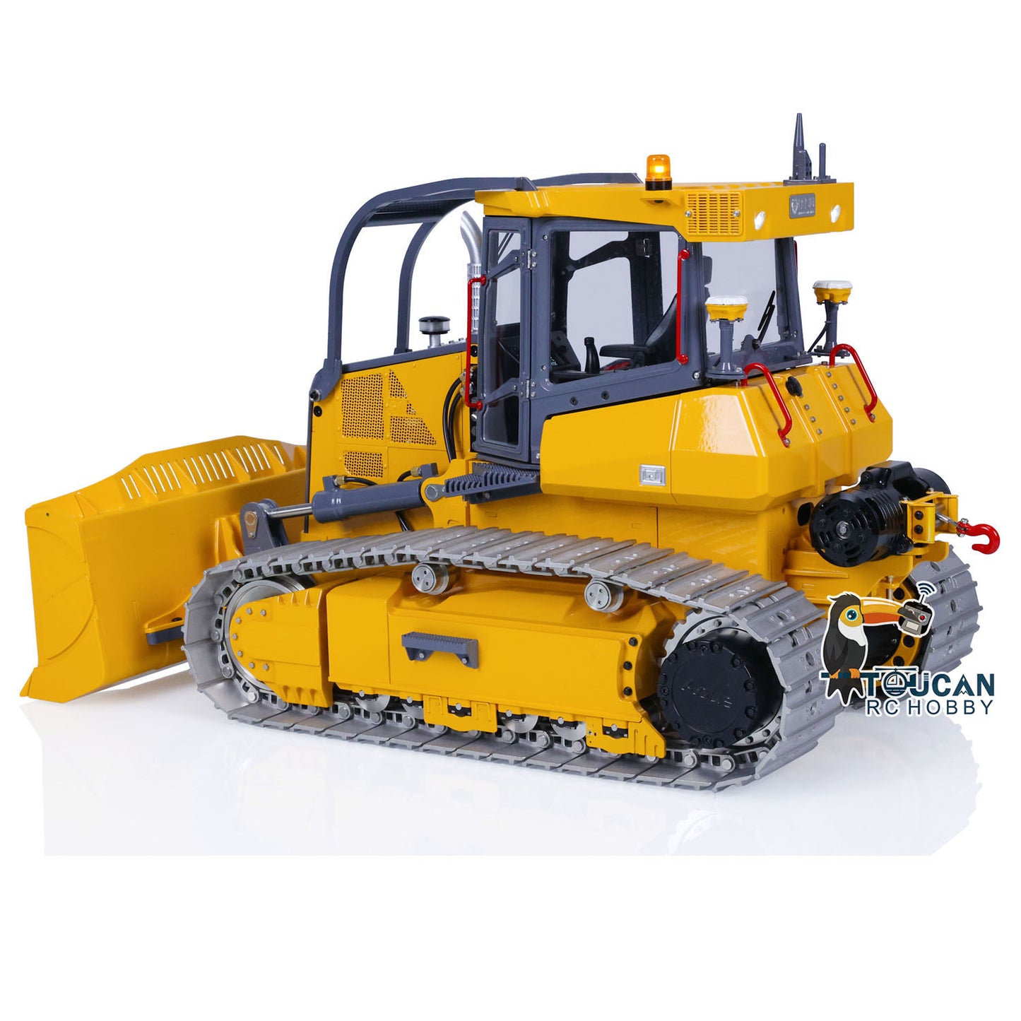 1/14 LESU RC Hydraulic Dozer Aoue 850K Metal Track Painted Assembled Bulldozer Model Light Sound