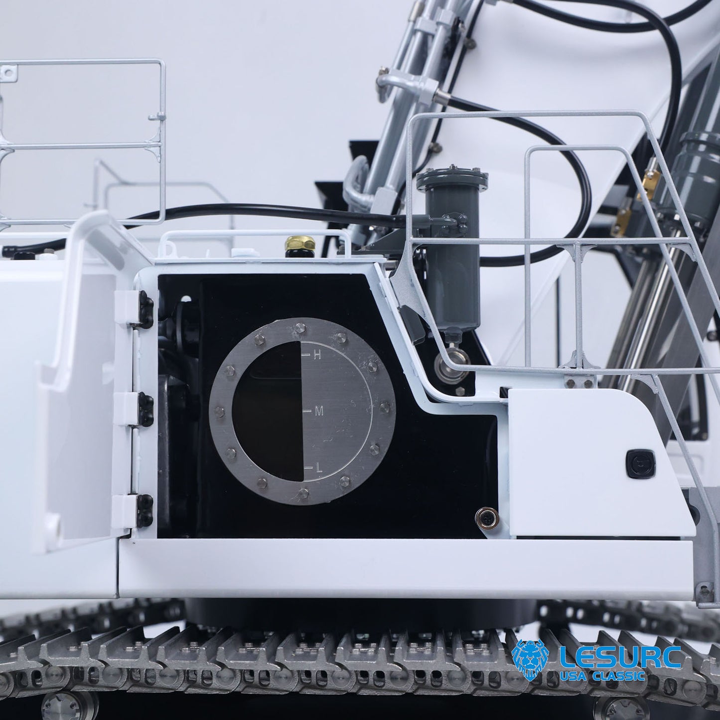 LIMITED-TIME SALE IN Stock Metal LESU 1/14 RC Hydraulic Excavator 2 Arms LR956 Remote Control Digger Model 4MPA Dual Pumps Light 3S Battery PL18EV LITE