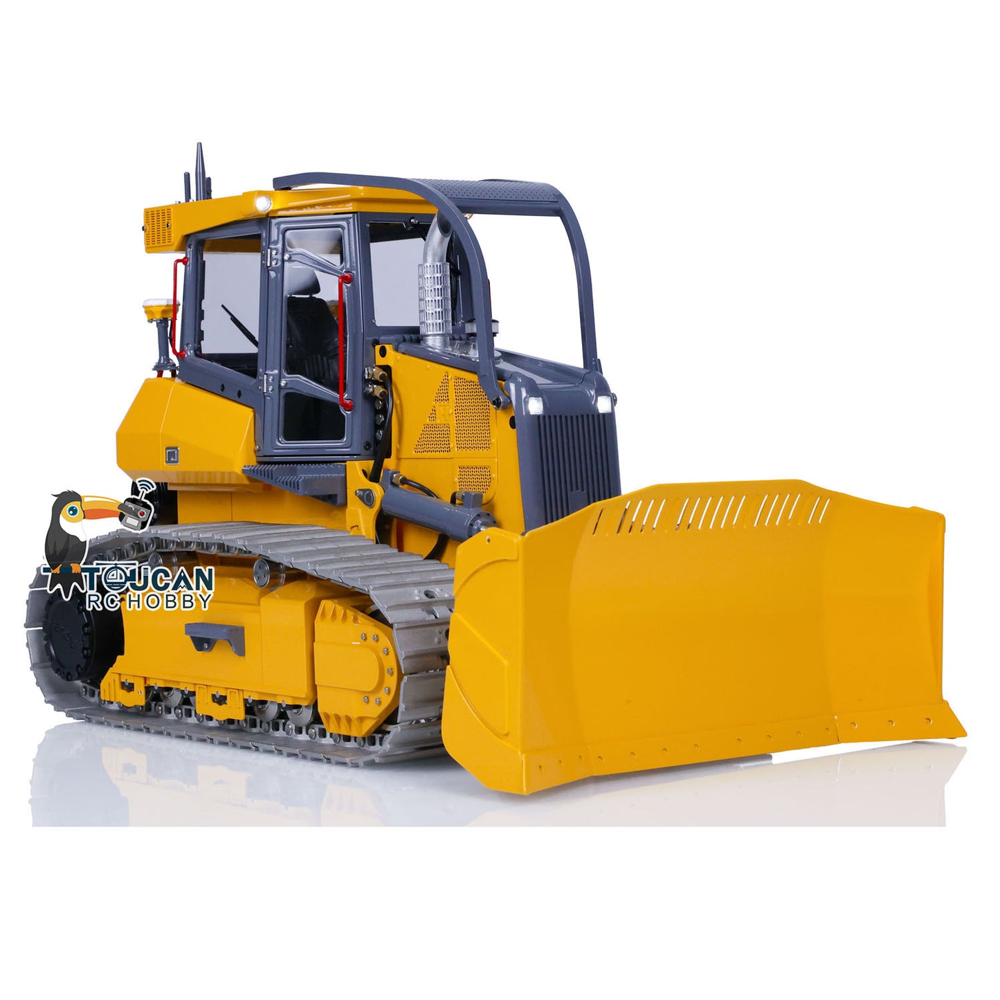 1/14 LESU RC Hydraulic Dozer Aoue 850K Metal Track Painted Assembled Bulldozer Model Light Sound