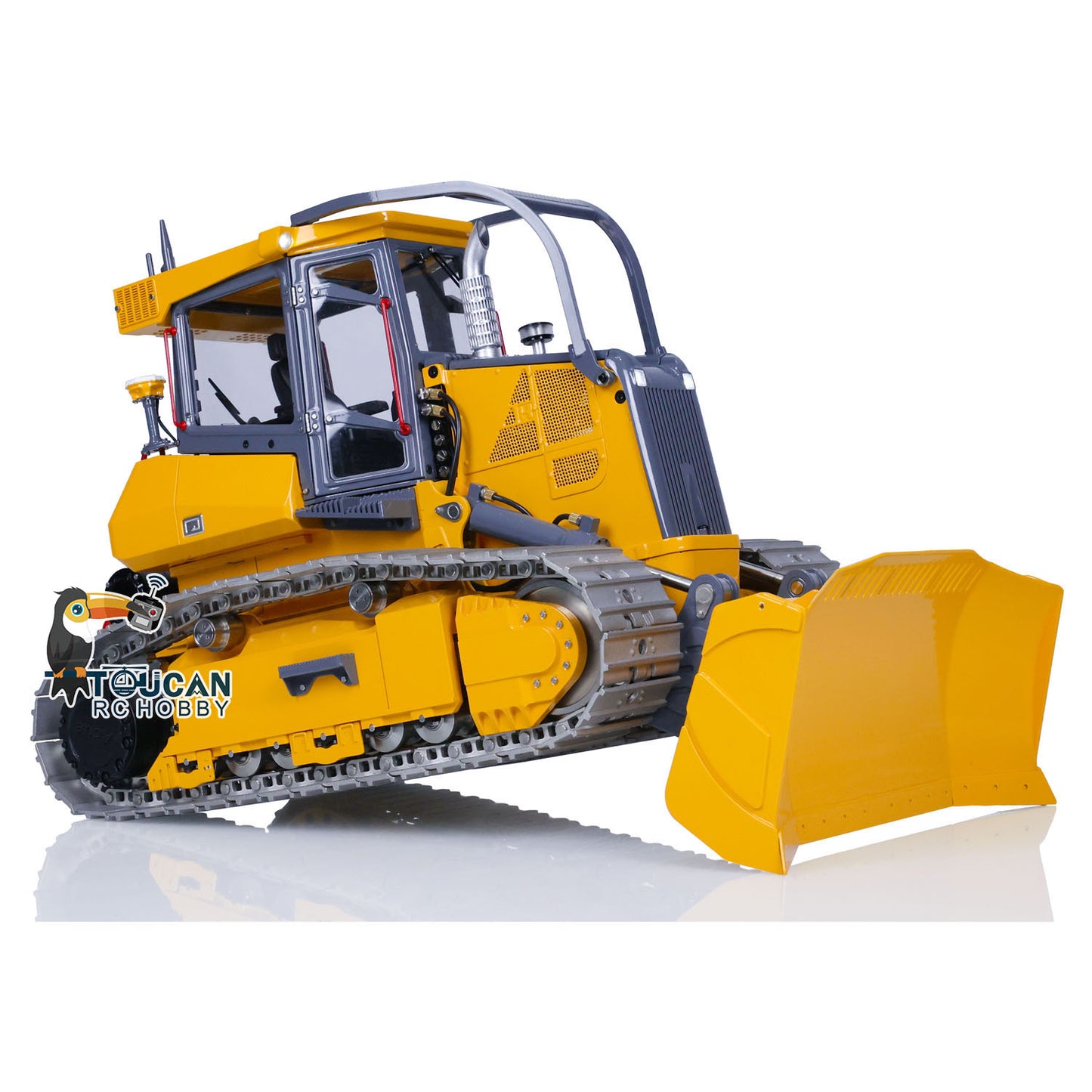 1/14 LESU RC Hydraulic Dozer Aoue 850K Metal Track Painted Assembled Bulldozer Model Light Sound