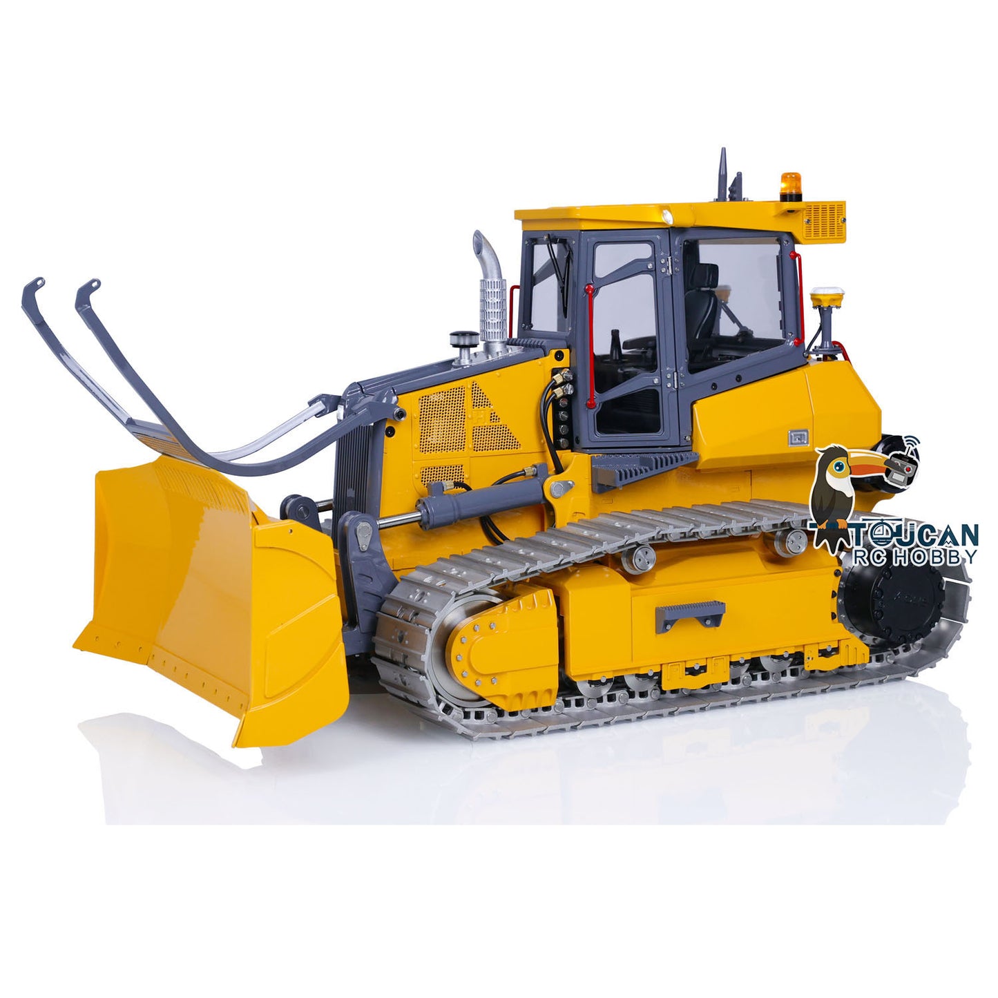 1/14 LESU RC Hydraulic Dozer Aoue 850K Metal Track Painted Assembled Bulldozer Model Light Sound