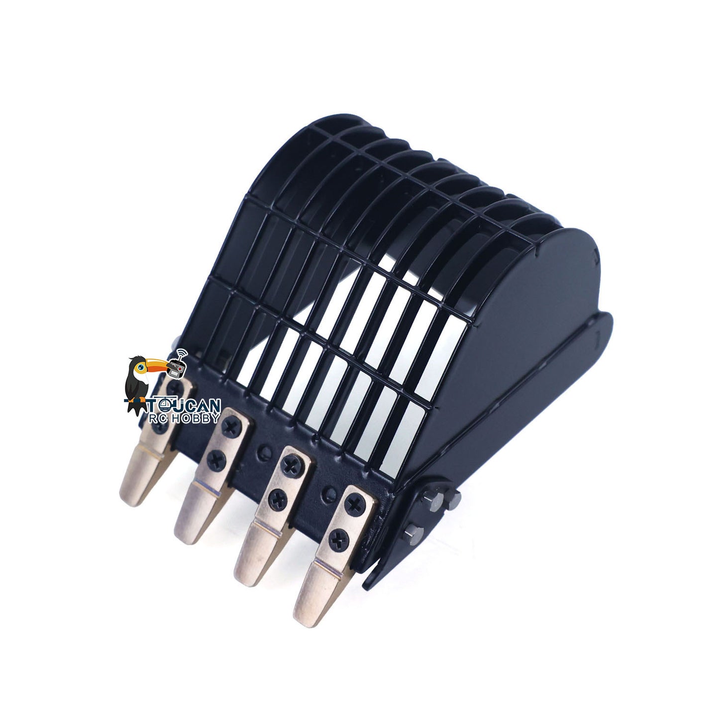 Metal Log Grapple Clamp Leveling Beam Grading Bucket Cultivator Rake Ripper Sieve Bucket for LESU Aoue PC30 B0003 1/14 RC Hydraulic Excavator Remote Control Mini Digger