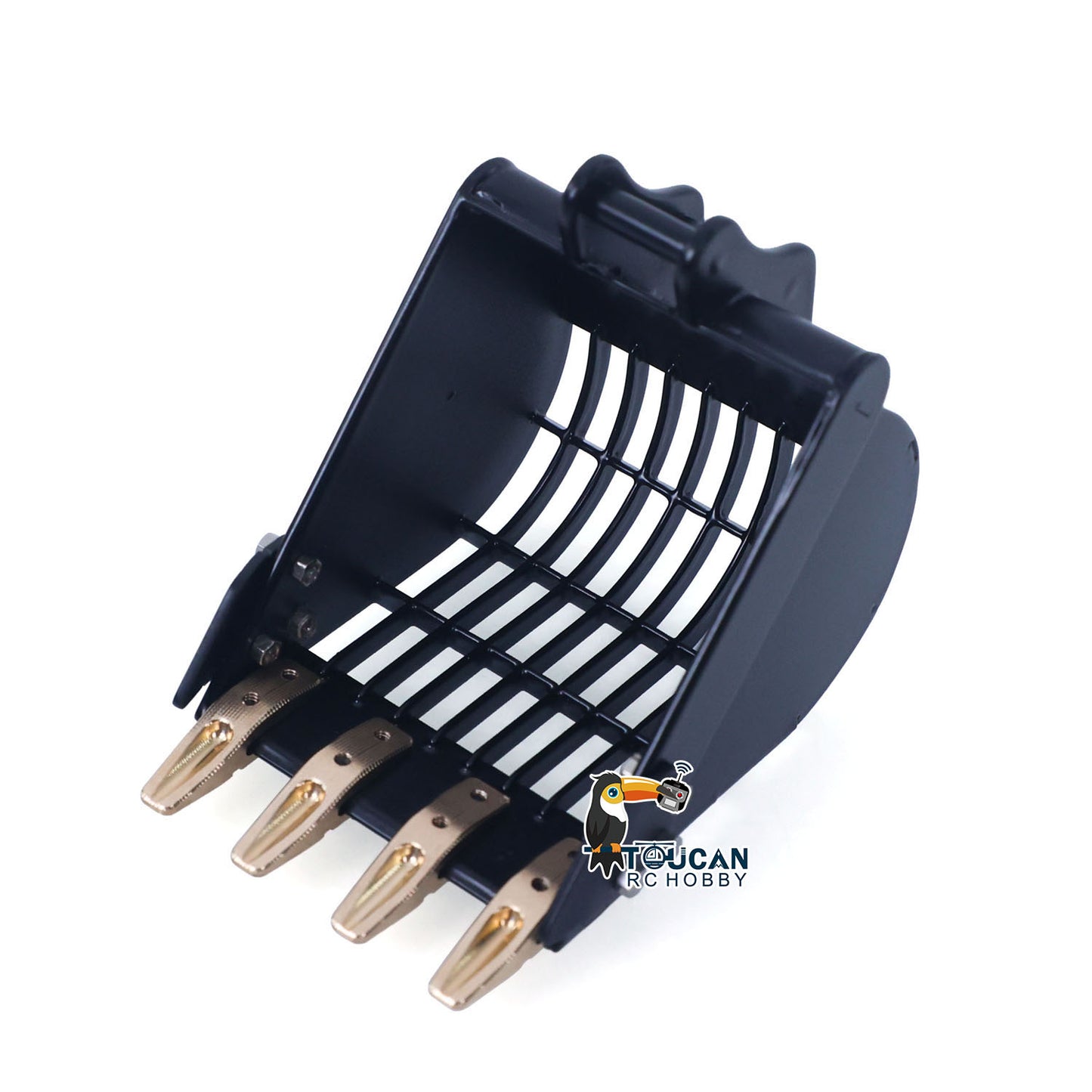 Metal Log Grapple Clamp Leveling Beam Grading Bucket Cultivator Rake Ripper Sieve Bucket for LESU Aoue PC30 B0003 1/14 RC Hydraulic Excavator Remote Control Mini Digger