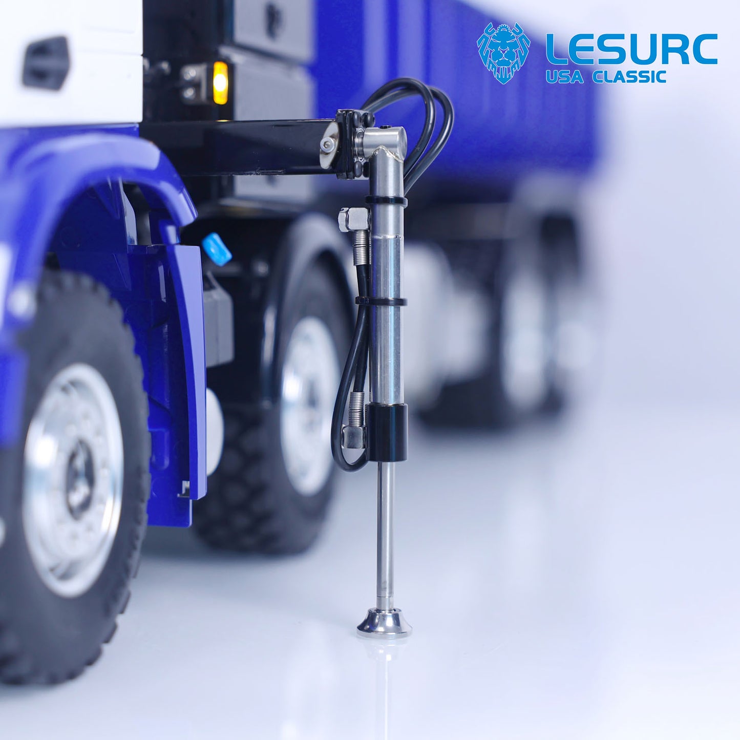 LESU Z0017 1/14 Metal Hydraulic 8x8 RC Dump Truck with Crane Brushless ESC 2 Transmission Differential Axles Sound Light System
