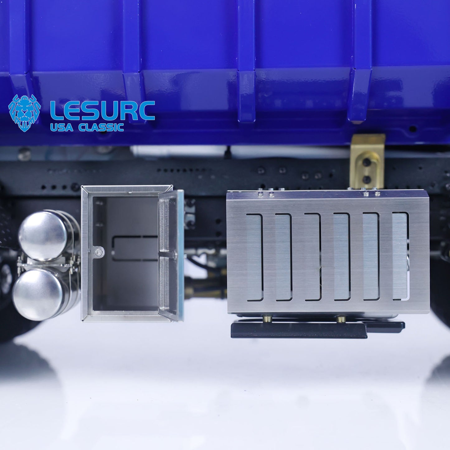 LESU Z0017 1/14 Metal Hydraulic 8x8 RC Dump Truck with Crane Brushless ESC 2 Transmission Differential Axles Sound Light System