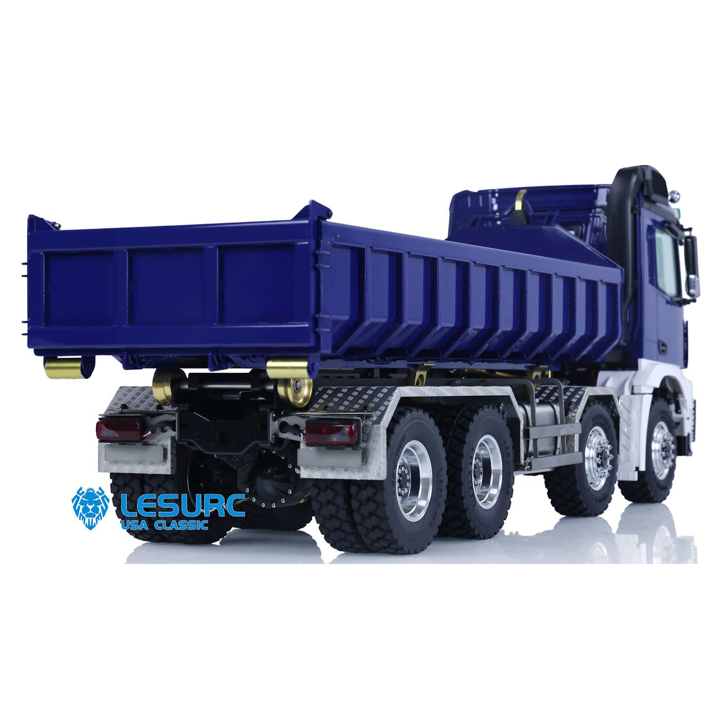 LESU K3363 Cabin 1/14 Stainless Steel 8x8 RC Hydraulic Dump Truck with 2Speed Transmission Sound Light System for Construction Vehicle Enthusiast