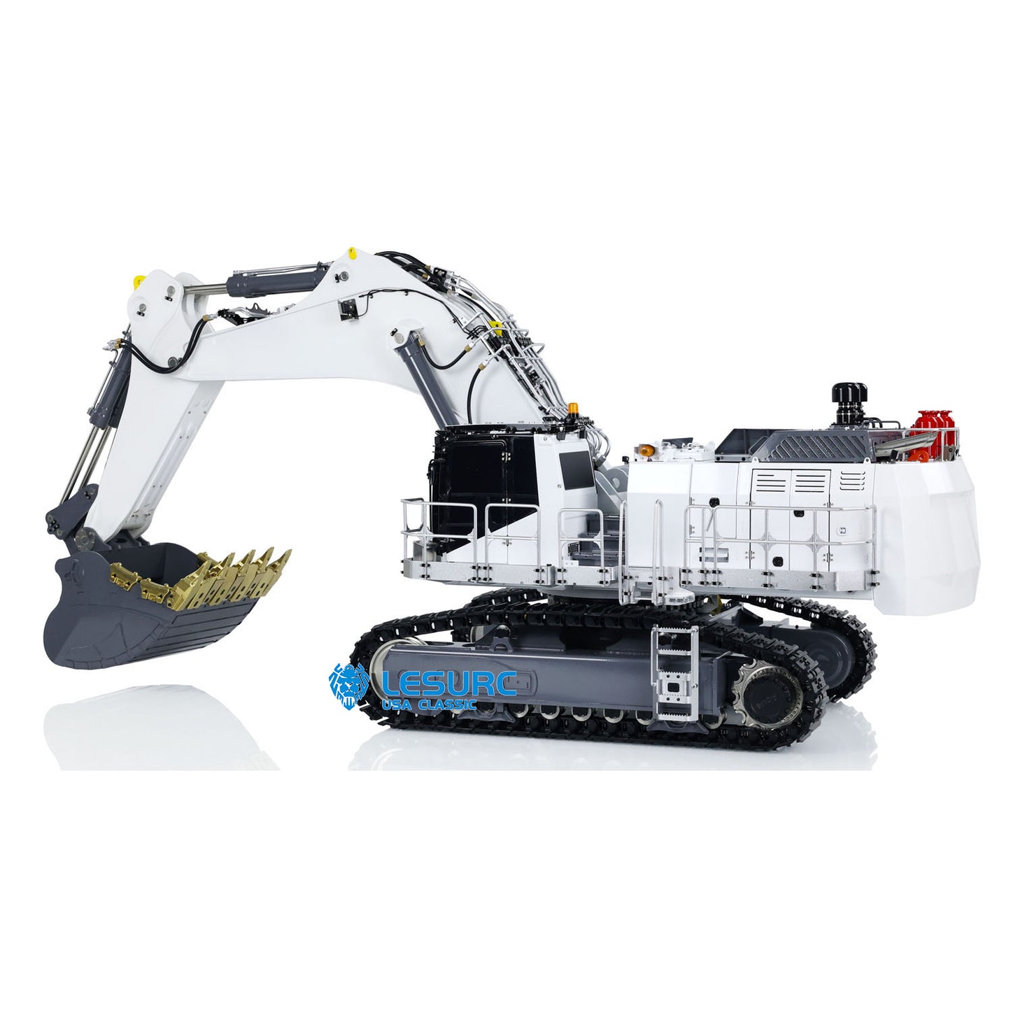 1/14 LESU RC Hydraulic Excavator AOUE 9150 Remote Control Heavy Backhoe Shovel Double Oil Pump Smoke Unit