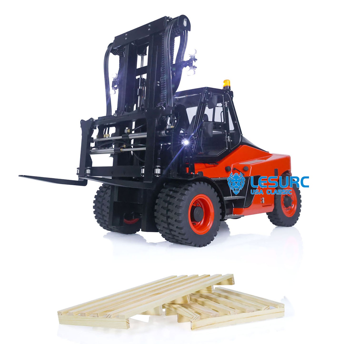 LESU 1/14 RC PNP Hydraulic Painting Forklift Aoue-LD160S Remote Control Model W/ Motor ESC Light Sound W/O Battery Radio Charger