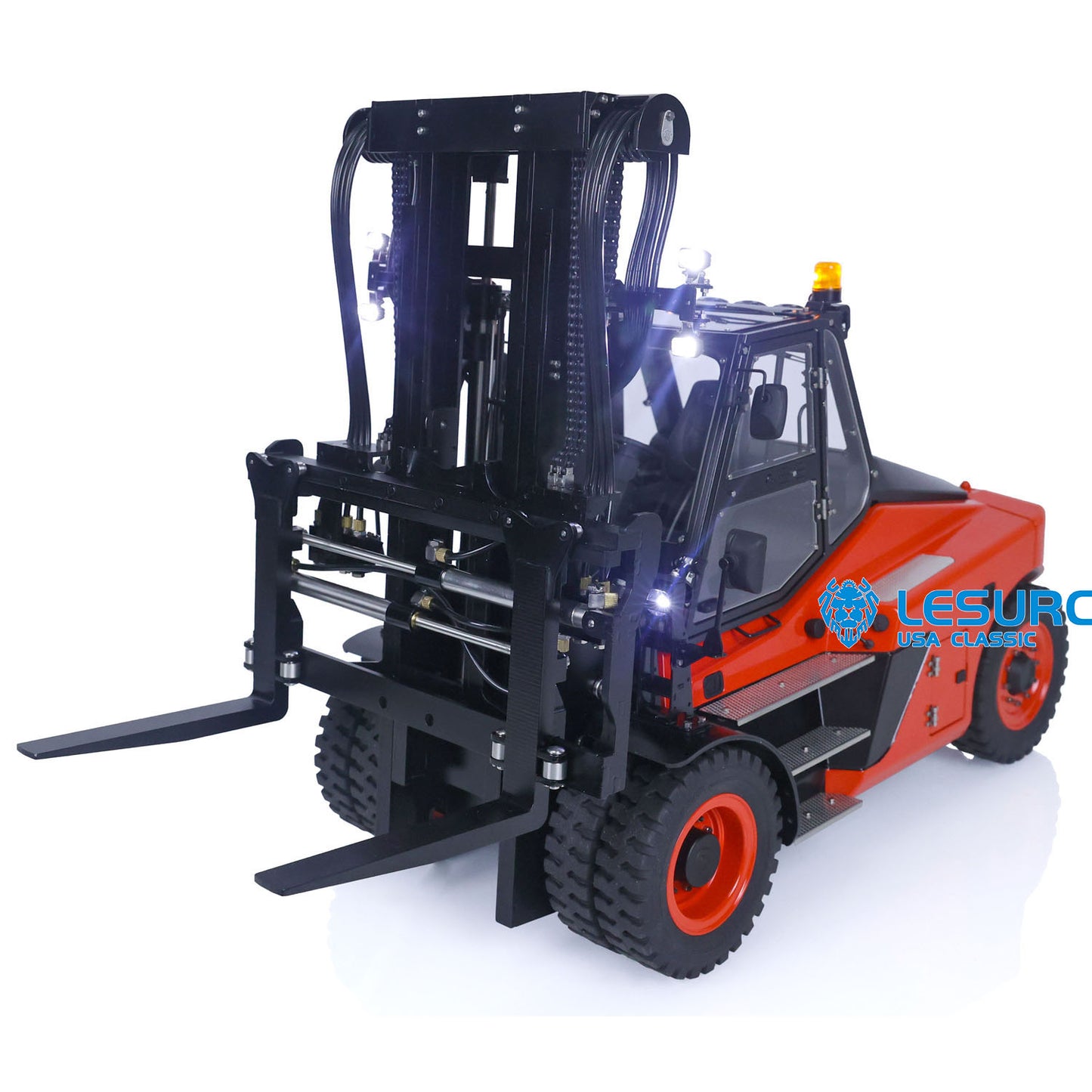 LESU 1/14 Metal RC Painted Hydraulic Forklift Aoue-LD160S Remote Control Model W/ PL18EVLite Radio Motor Servo Light Sound