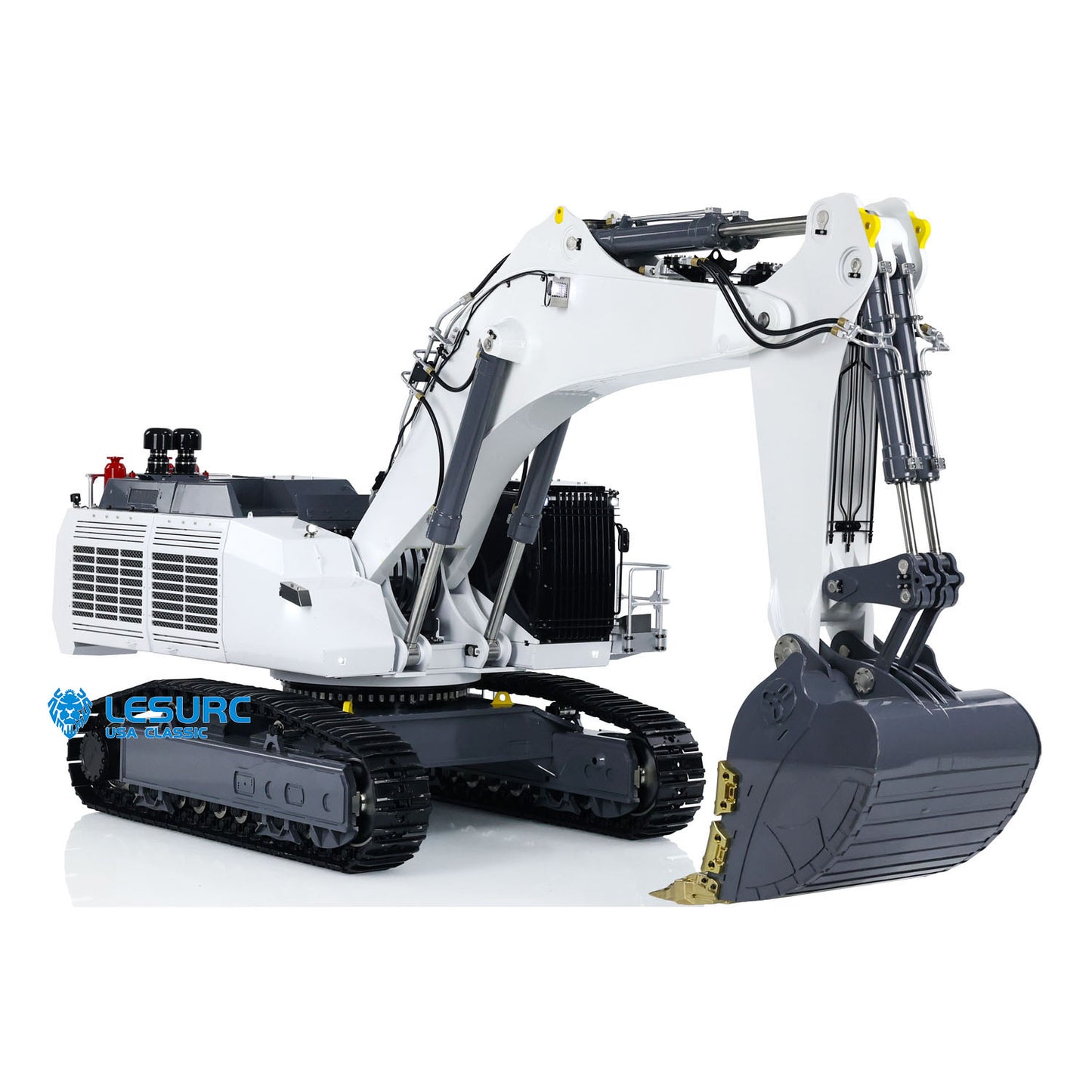 1/14 LESU RC Hydraulic Excavator AOUE 9150 Remote Control Heavy Backhoe Shovel Double Oil Pump Smoke Unit