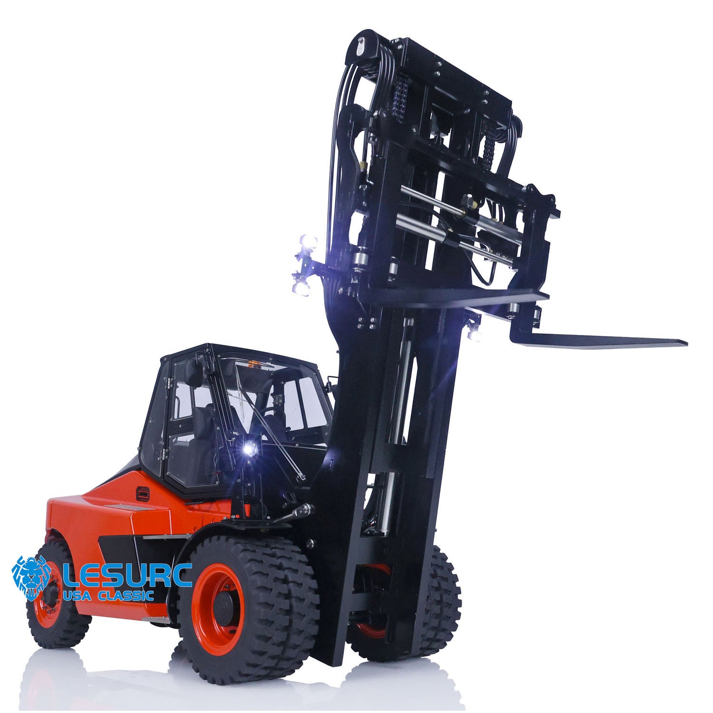 LESU 1/14 Metal RC Painted Hydraulic Forklift Aoue-LD160S Remote Control Model W/ PL18EVLite Radio Motor Servo Light Sound