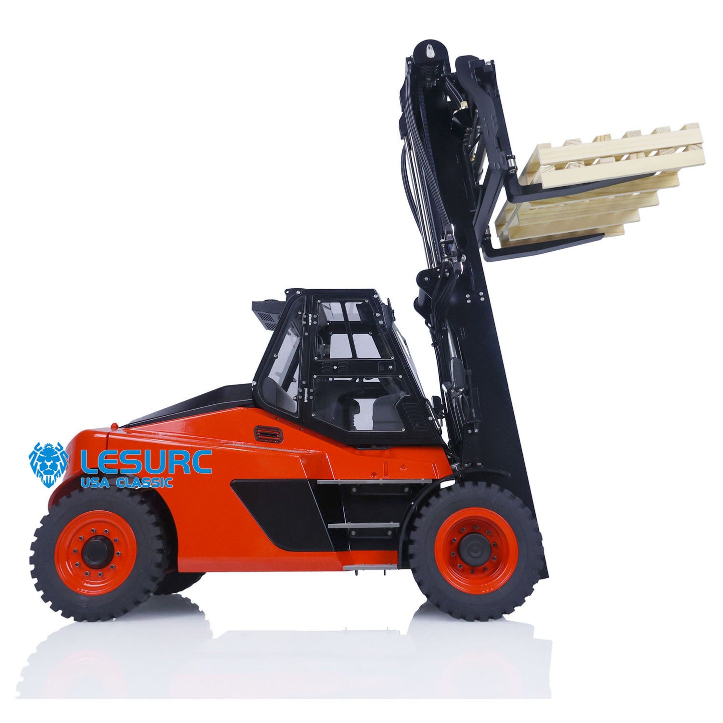 LESU 1/14 Metal RC Painted Hydraulic Forklift Aoue-LD160S Remote Control Model W/ PL18EVLite Radio Motor Servo Light Sound